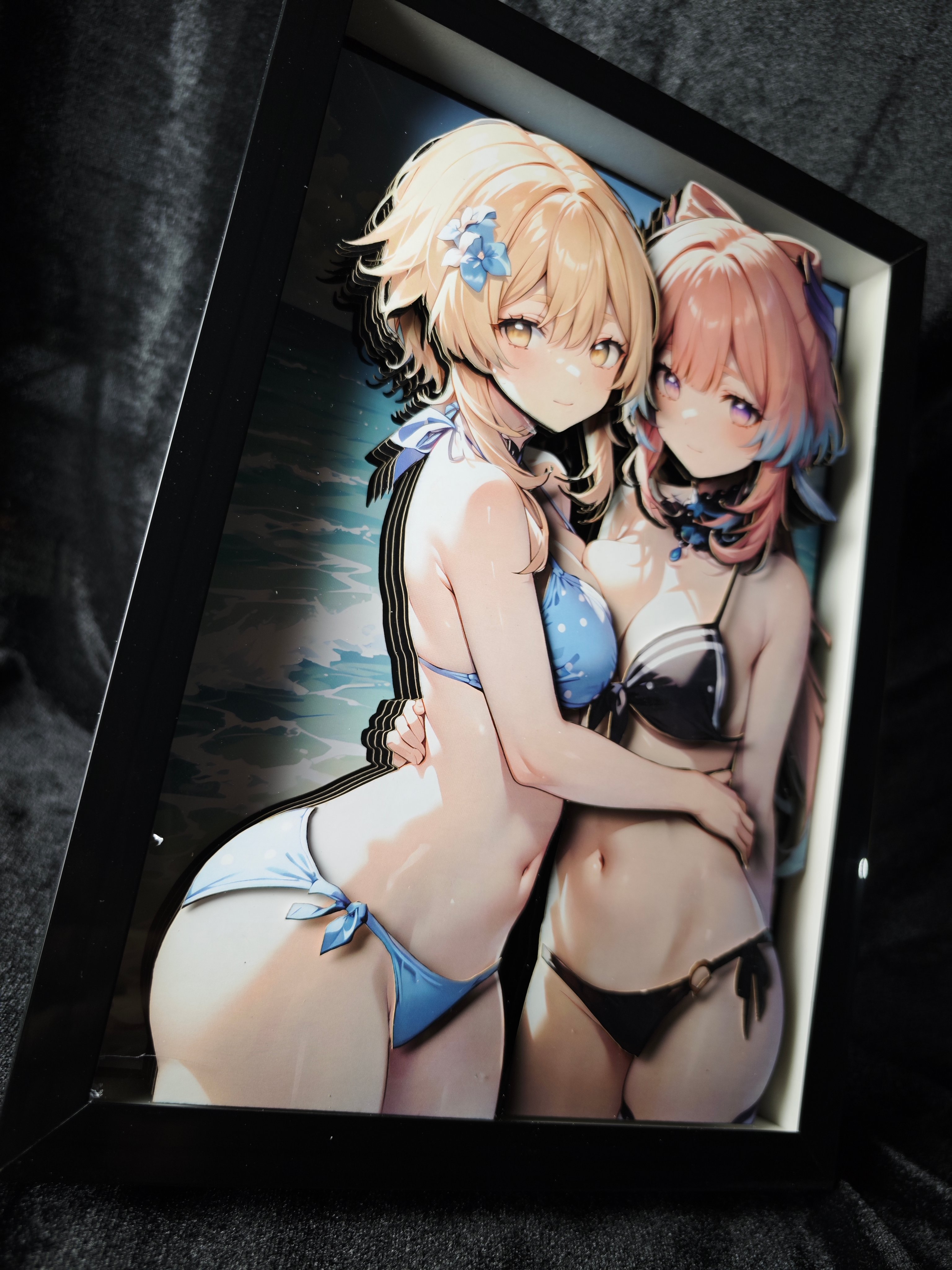 【週邊】泥棒貓工作室-極簡立體裝飾畫 D9-001 螢&珊瑚宮心海