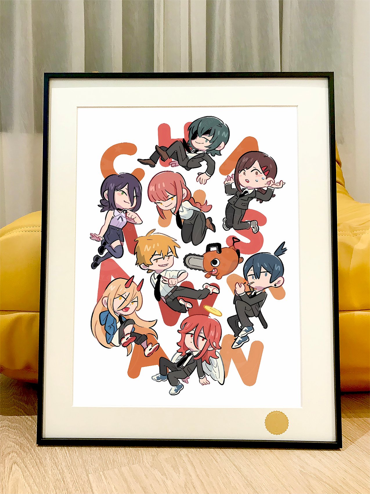 【週邊】星空工作室－鏈鋸人 Q版電鋸人 裝飾畫