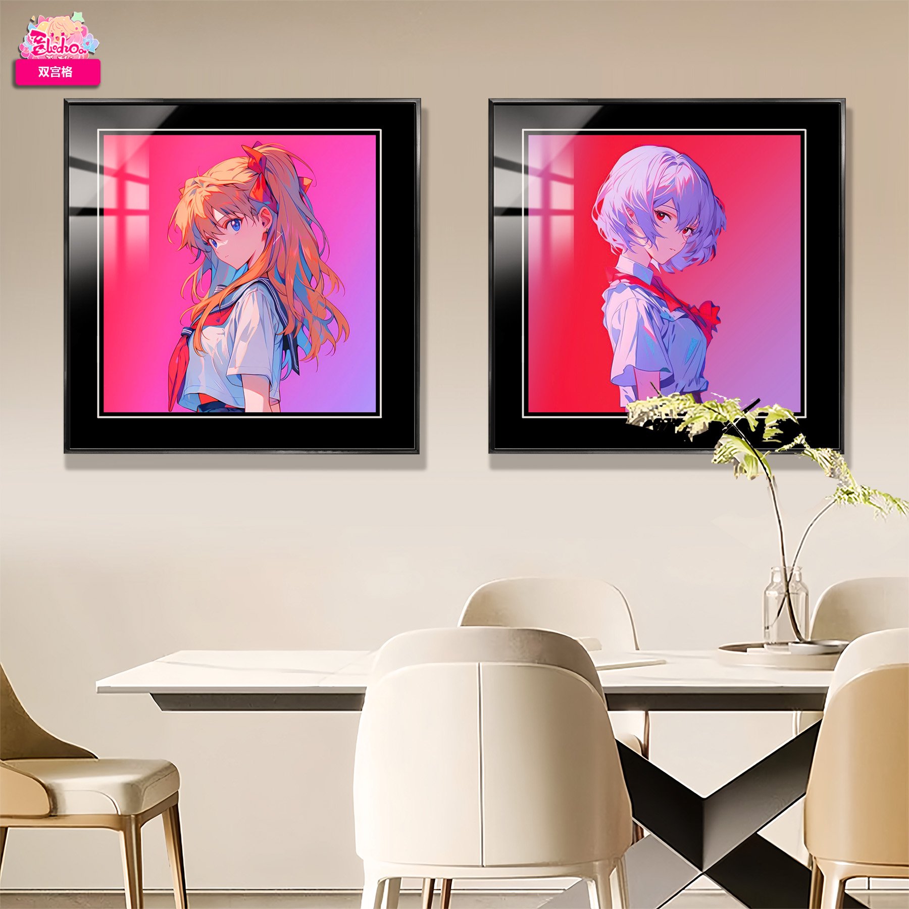 【週邊】阿喵畫社-EVA 明日香綾波麗組合