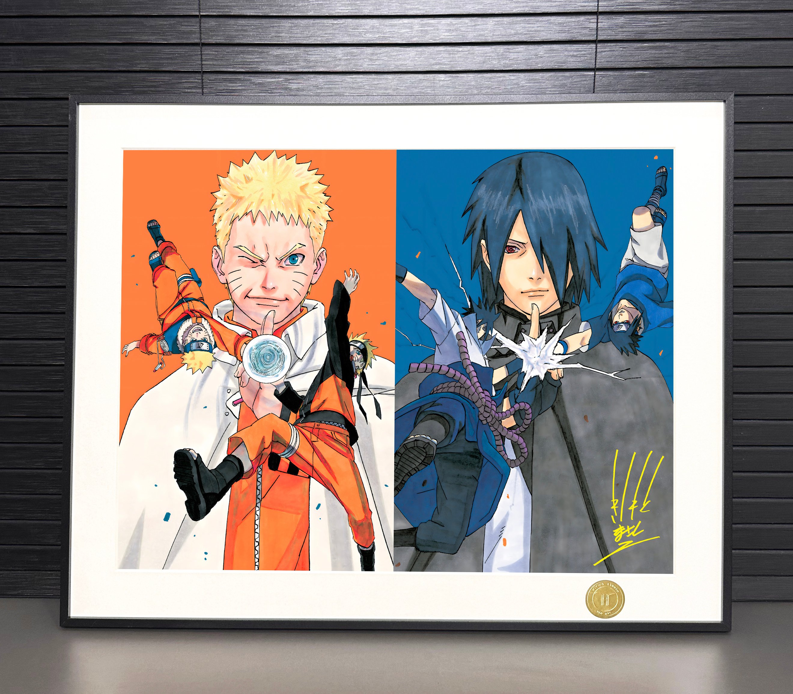【週邊】H2工作室－火影忍者 鳴人＆佐助 裝飾畫