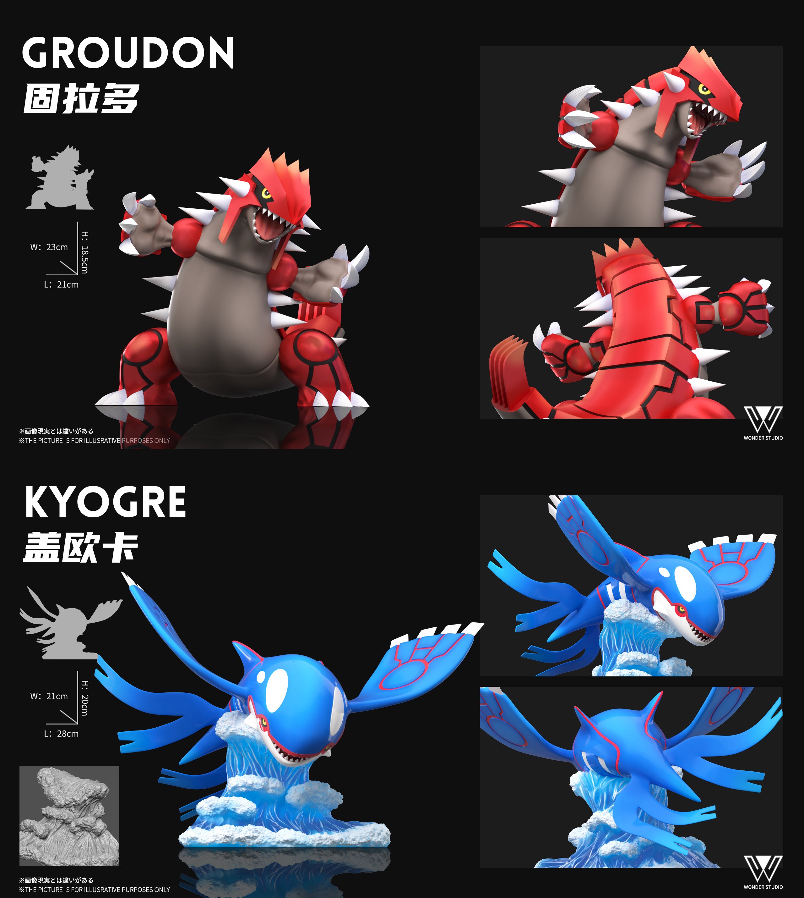 【寶可夢】玩得Wonder studio-豐源三神 固拉多 蓋歐卡與裂空坐