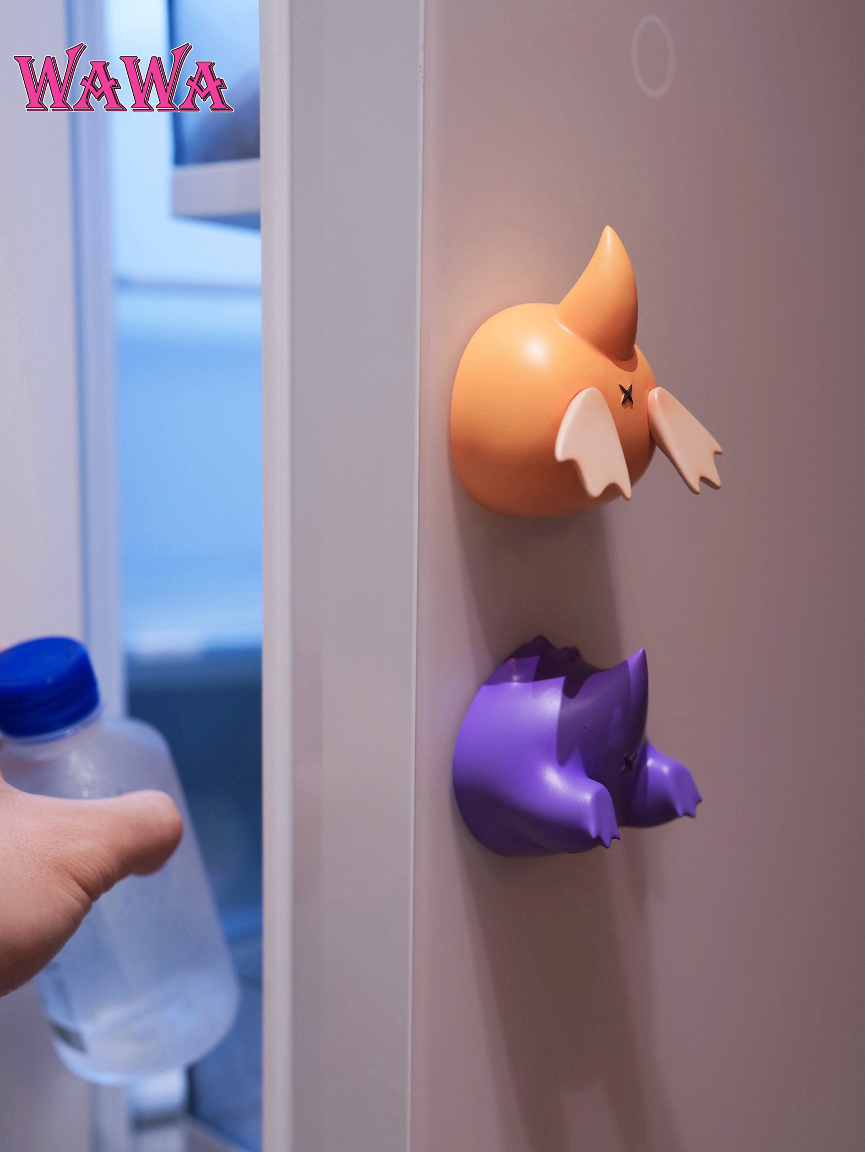 【寶可夢】wawa studio-寶可夢冰箱貼紙 可達鴨+耿鬼