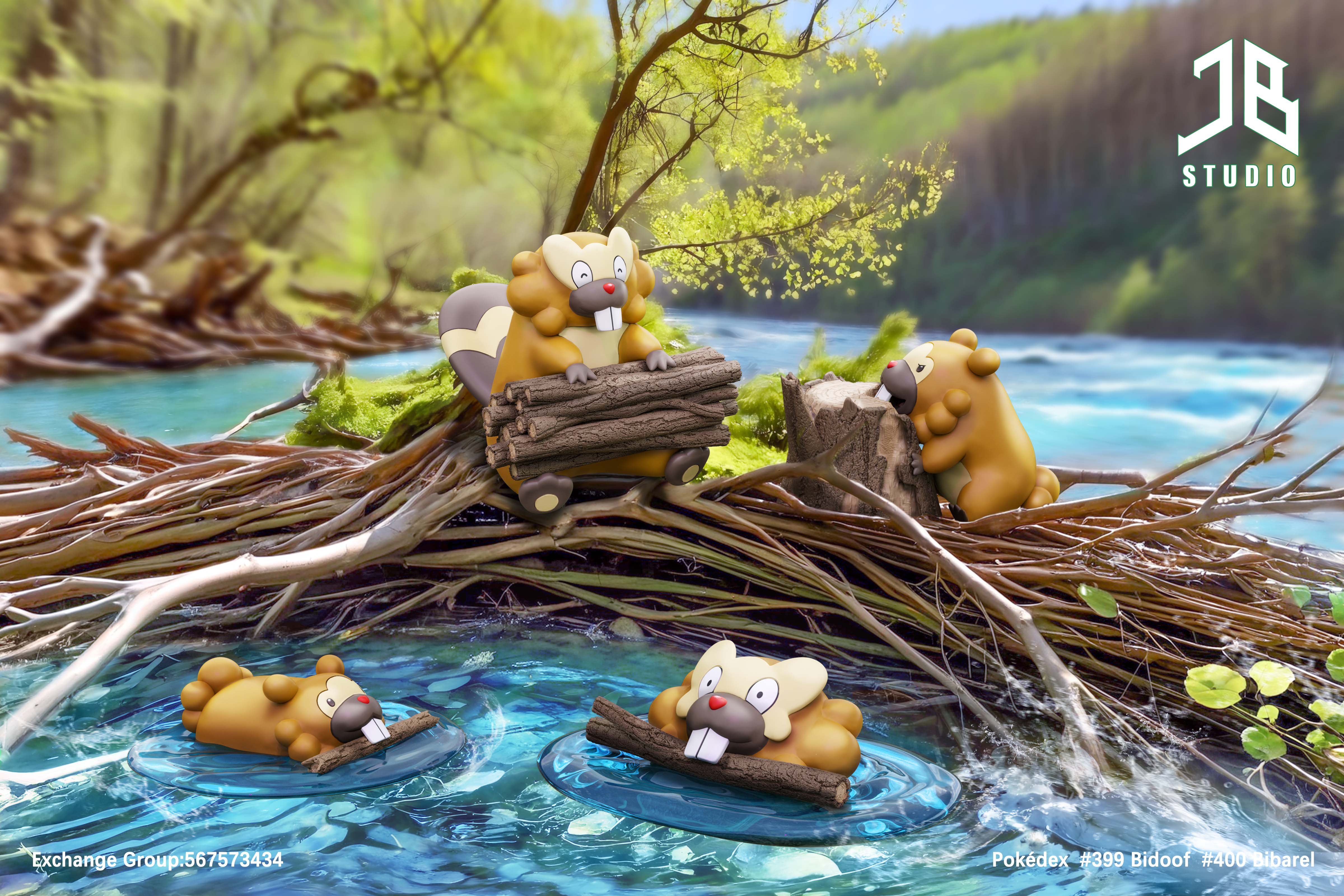 【寶可夢】精寶工作室 JB Studio-圖鑑系列 演化組 大牙狸 大尾狸