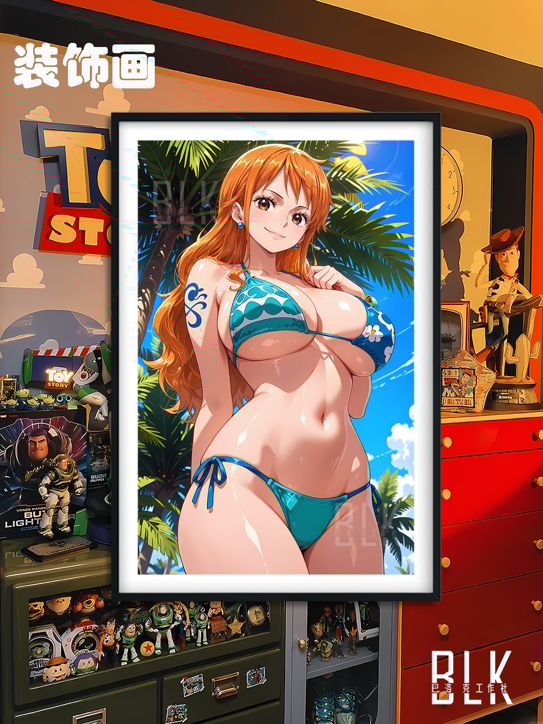 【週邊】巴洛克－泳裝系列 泳裝娜美 泳裝女帝 泳裝春麗 裝飾畫&冰箱貼