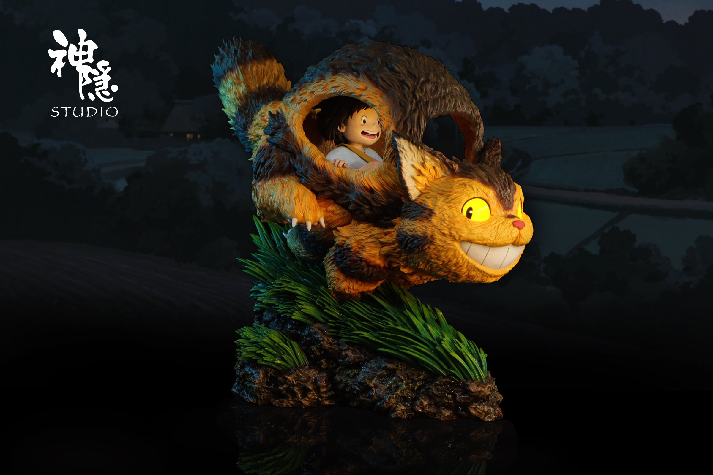 【宮崎駿】神隱工作室-剪影瞬間系列 梅與小貓巴士