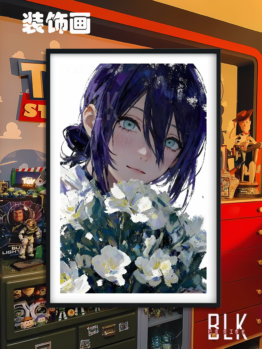 【週邊】巴洛克－鏈鋸人 油畫風蕾塞 裝飾畫&冰箱貼