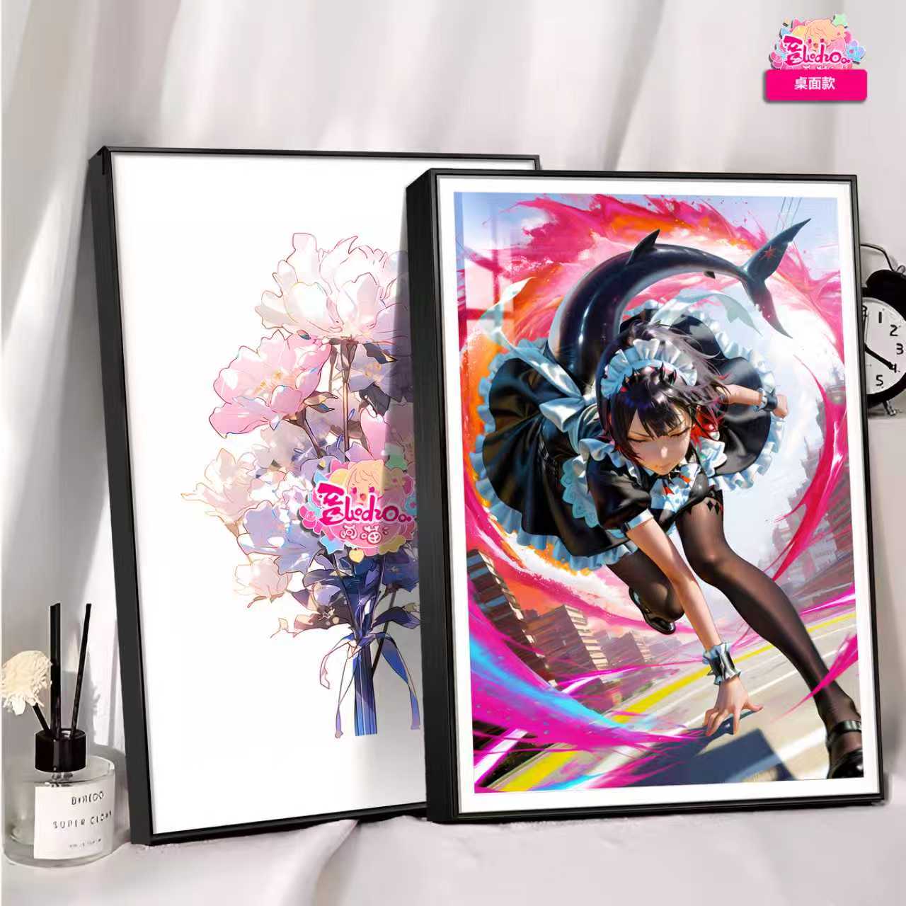 【週邊】阿喵畫社－絕區零 戰鬥姿態 鯊魚妹 裝飾畫