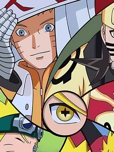 【週邊】巴洛克－火影忍者 鳴人成長 裝飾畫＆冰箱貼