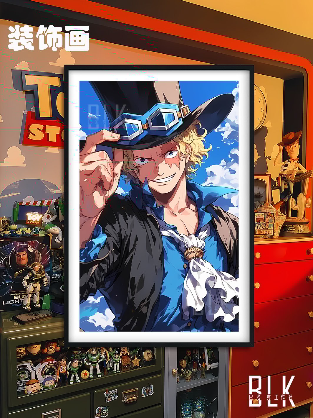 【週邊】巴洛克－海賊王 薩博 裝飾畫 & 冰箱貼