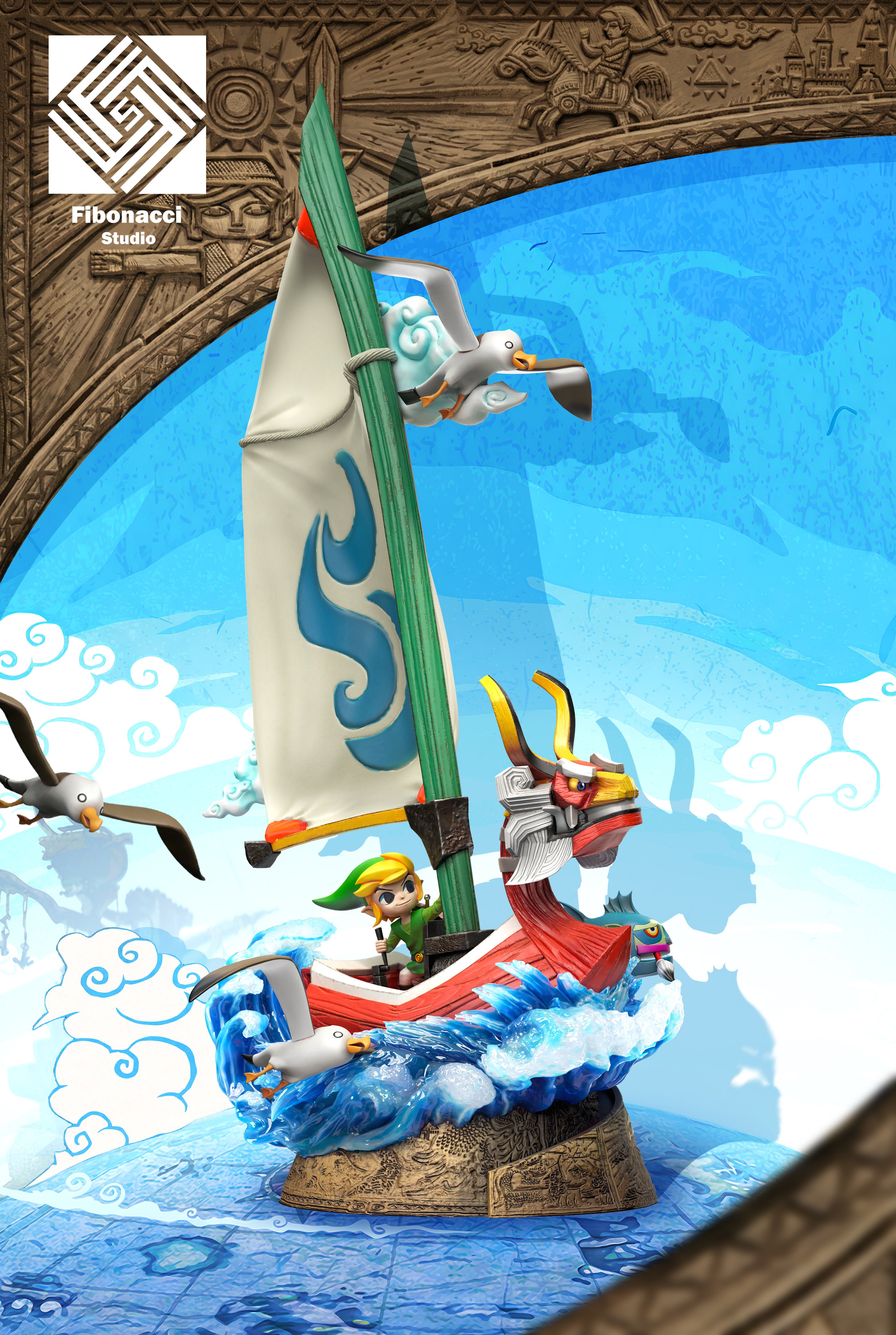 【薩爾達傳說】Fibonacci Studio－薩爾達傳說：風之律動 紅獅王號 & 林克