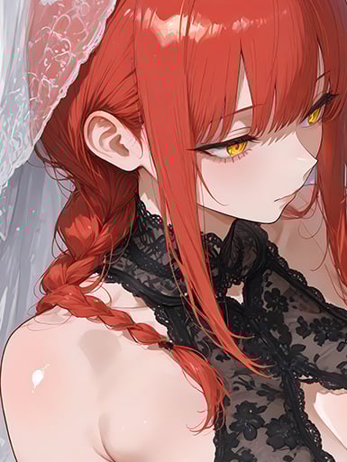 【週邊】巴洛克－鏈鋸人 黑紗瑪奇瑪 裝飾畫&冰箱貼