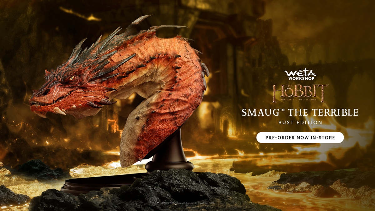 【正版授權】WETA Workshop－霍比特人 Smaug 史矛革 半身像 原色版 87-02-01452