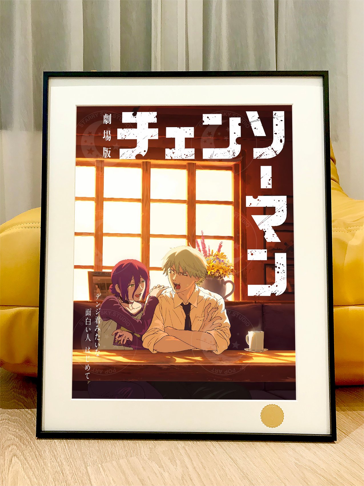 【週邊】星空工作室-蕾塞咖啡廳 波姆電鋸人鏈鋸人蕾塞篇Chainsaw Man電次瑪奇瑪帕瓦動畫裝飾畫