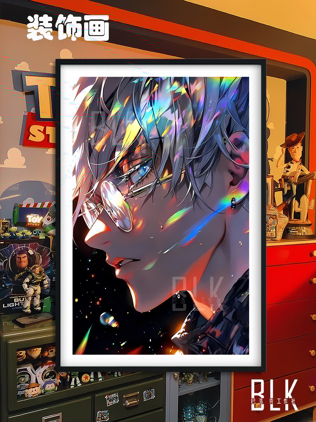 【週邊】巴洛克-側顏五條悟咒術回戰Gojo咒術師虎杖悠仁夏油傑動漫裝飾畫