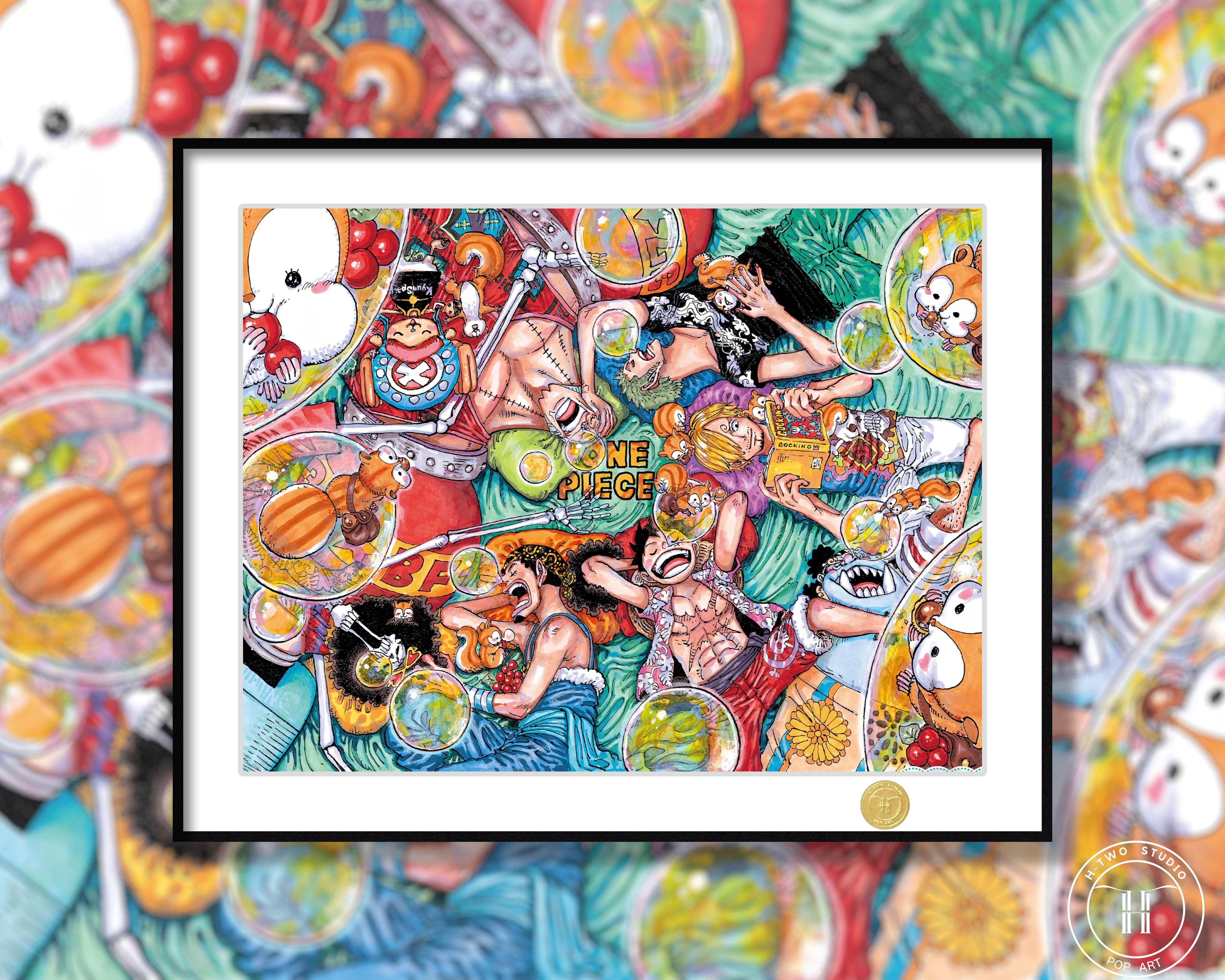 【週邊】H2工作室－海賊王 午睡草帽團 裝飾畫