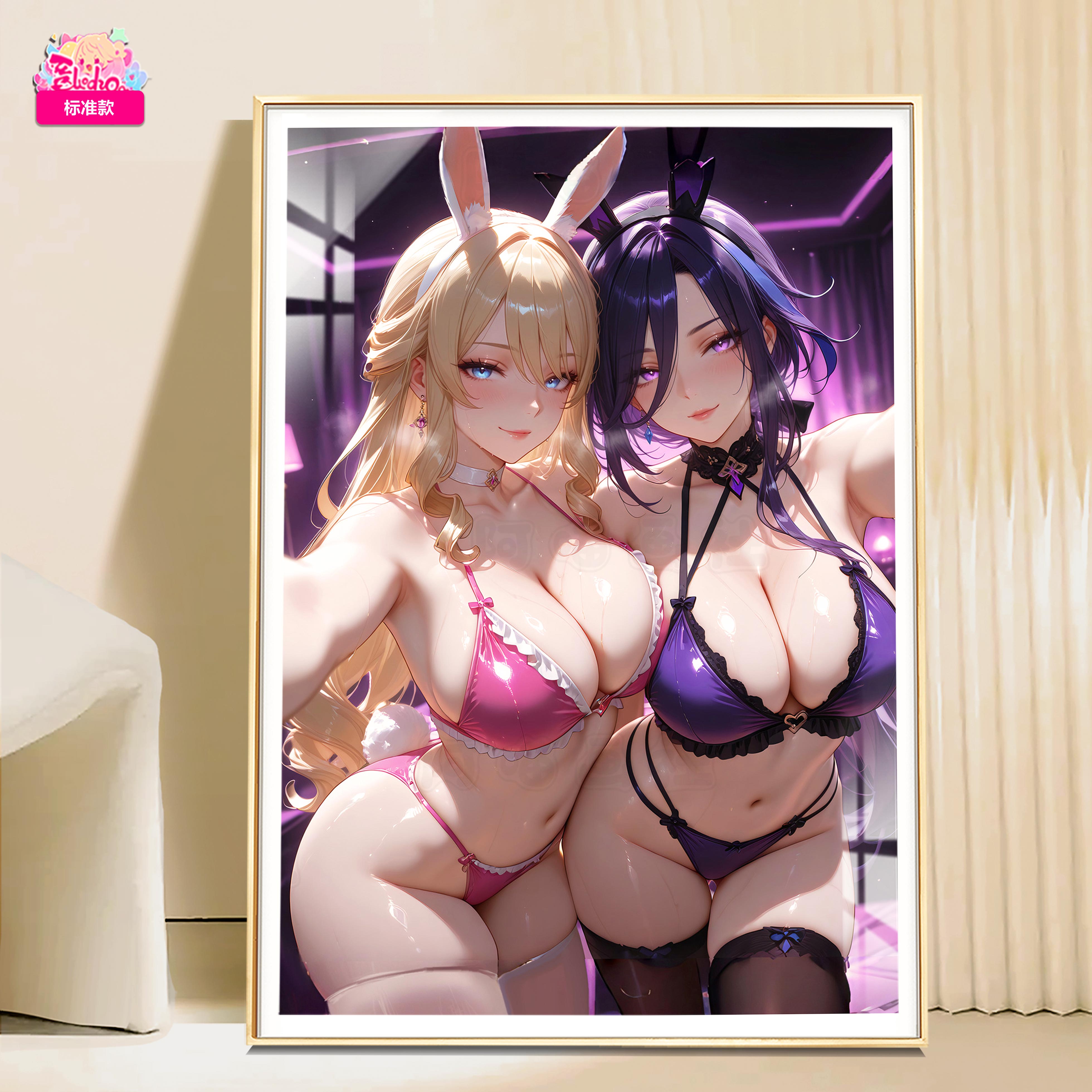 【週邊】阿喵畫社－原神 兔女郎 克洛琳德與娜維娅