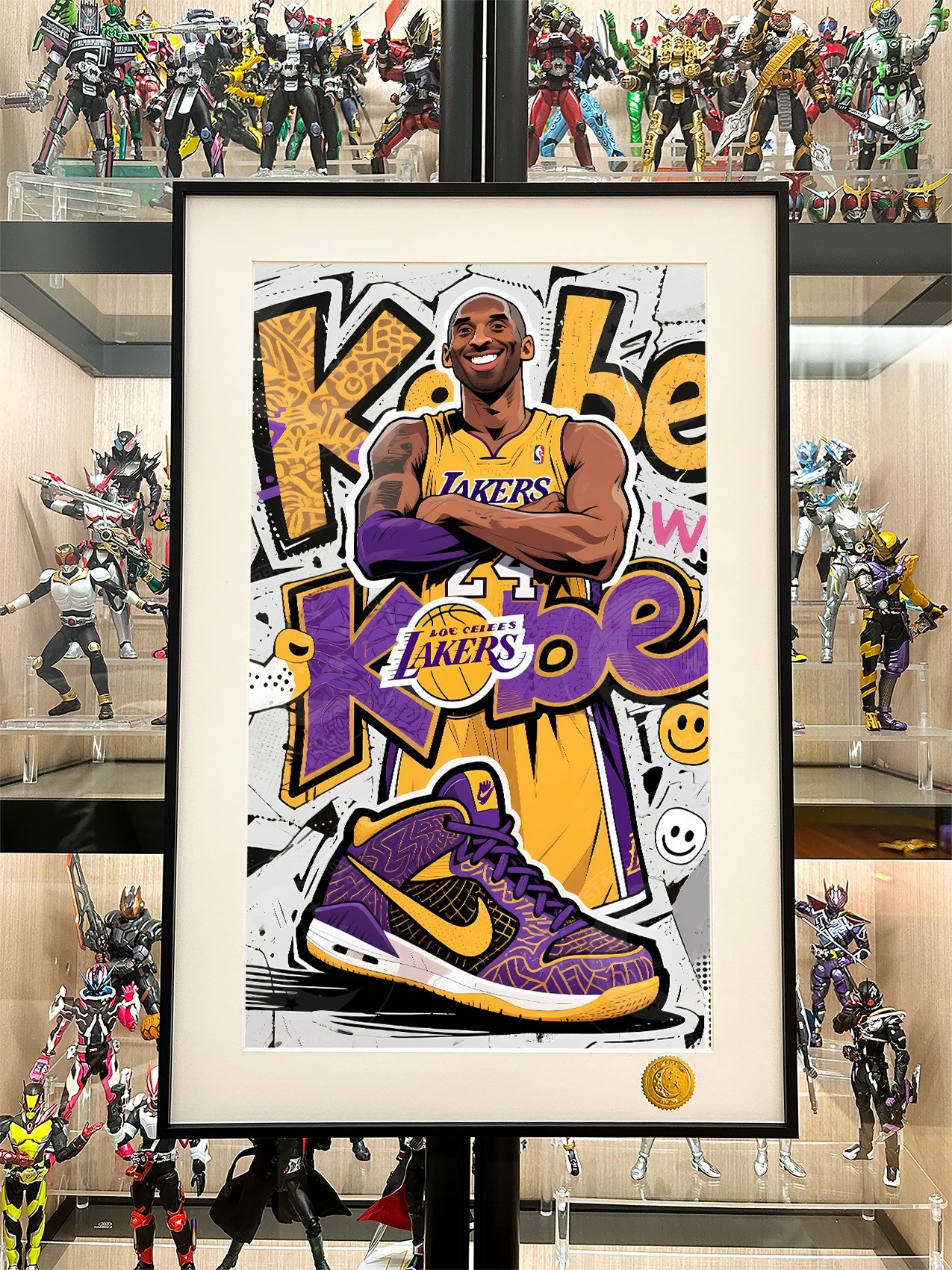 【週邊】星空工作室-塗鴉科比 Kobe黑曼巴小飛俠NBA洛杉磯湖人隊Kobe布萊恩特動漫裝飾畫