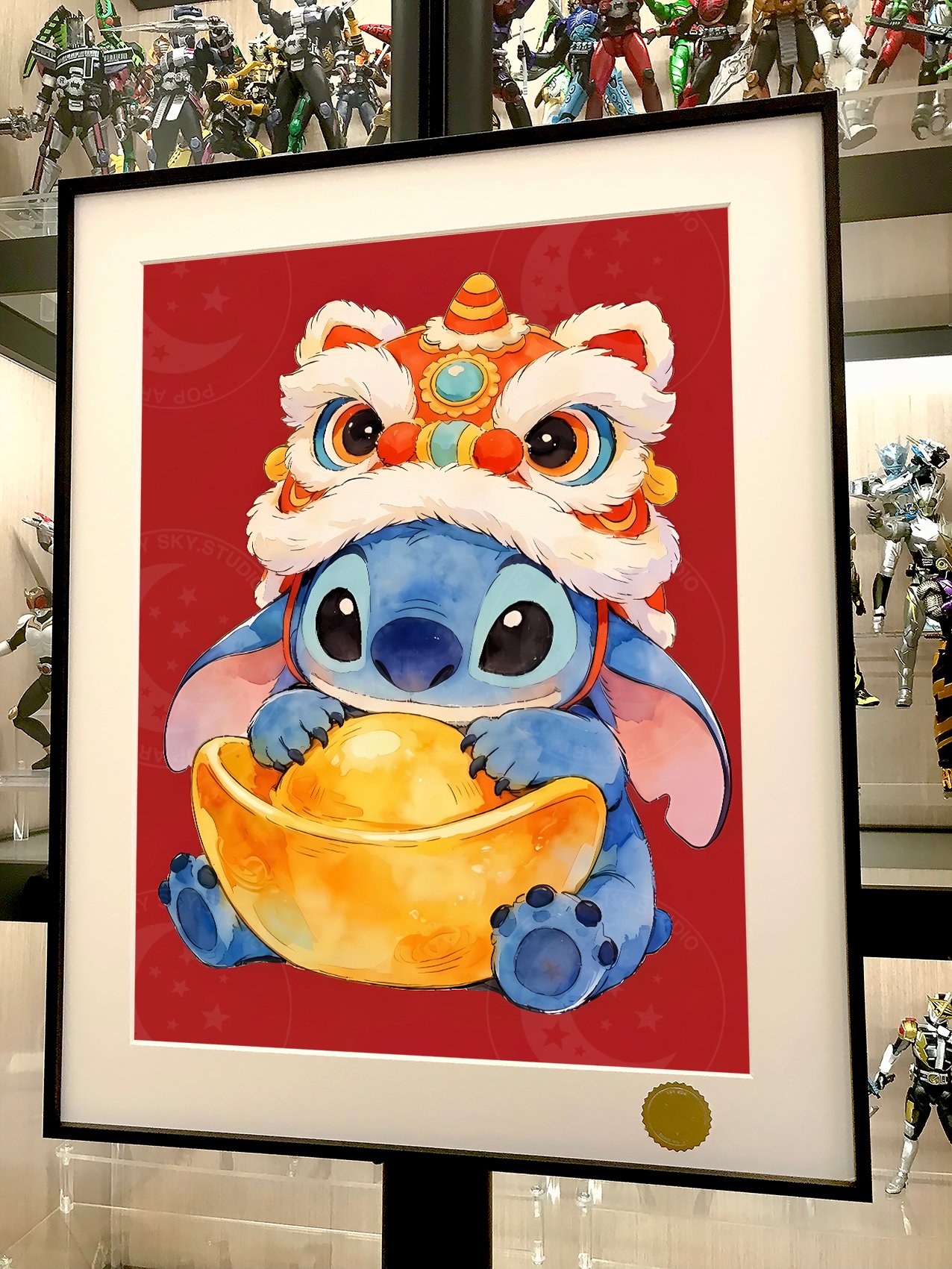 【週邊】星空工作室－元寶史迪仔 裝飾畫