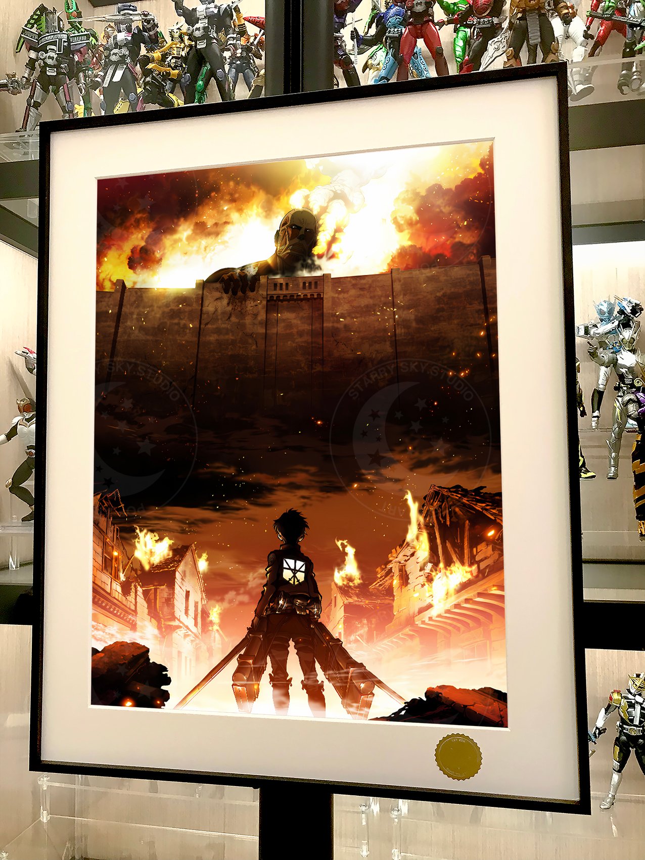 【週邊】星空工作室－進擊的巨人 瑪利亞之牆 裝飾畫