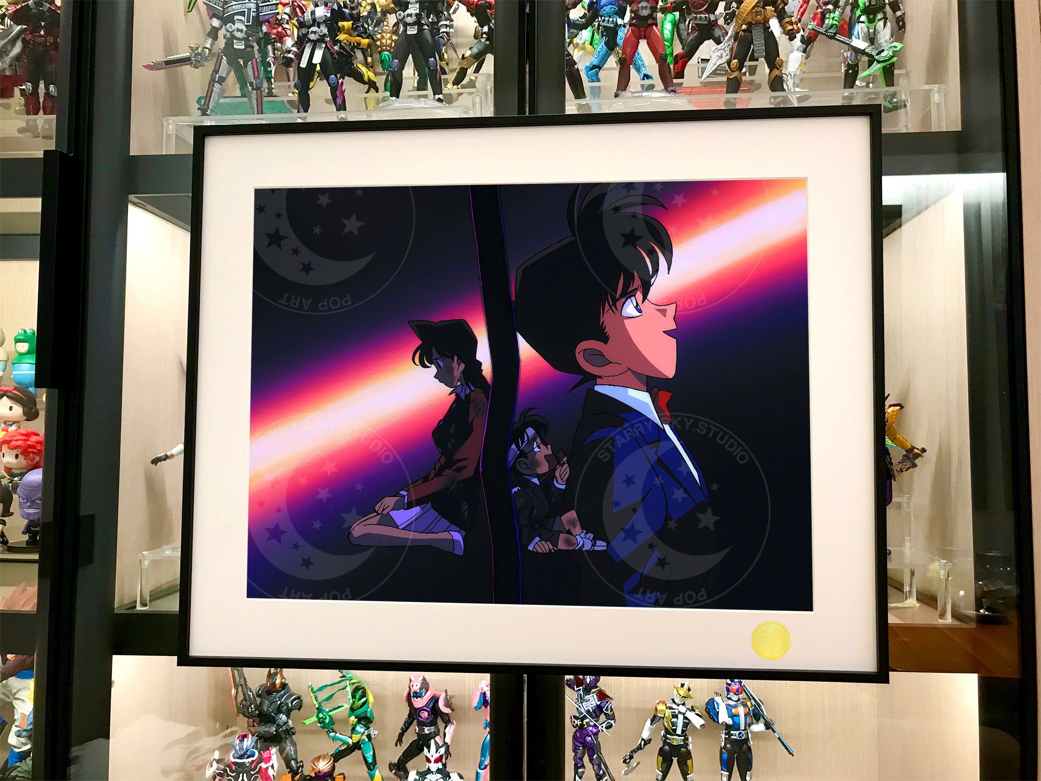 【週邊】星空工作室－名偵探柯南 引爆摩天大樓 裝飾畫