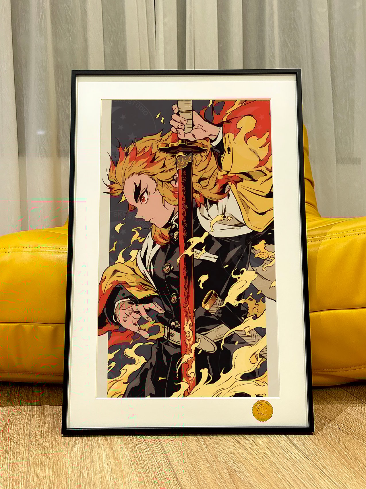 【週邊】星空工作室-國風炎柱 鬼滅之刃無限城篇煉獄杏壽郎九柱猗窩座裝飾畫