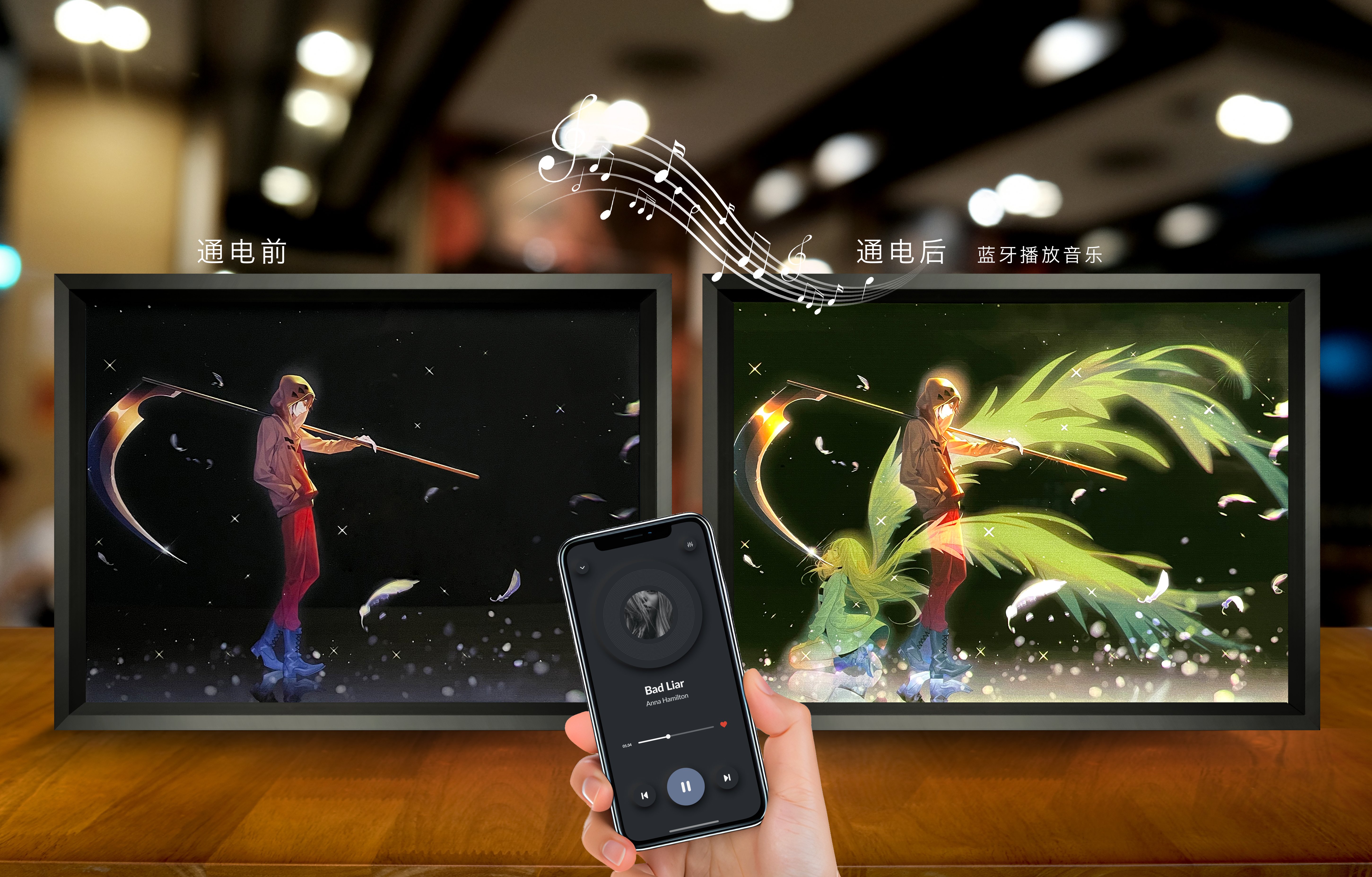 【週邊】萌萌匠-殺戮天使藍牙音箱導光畫