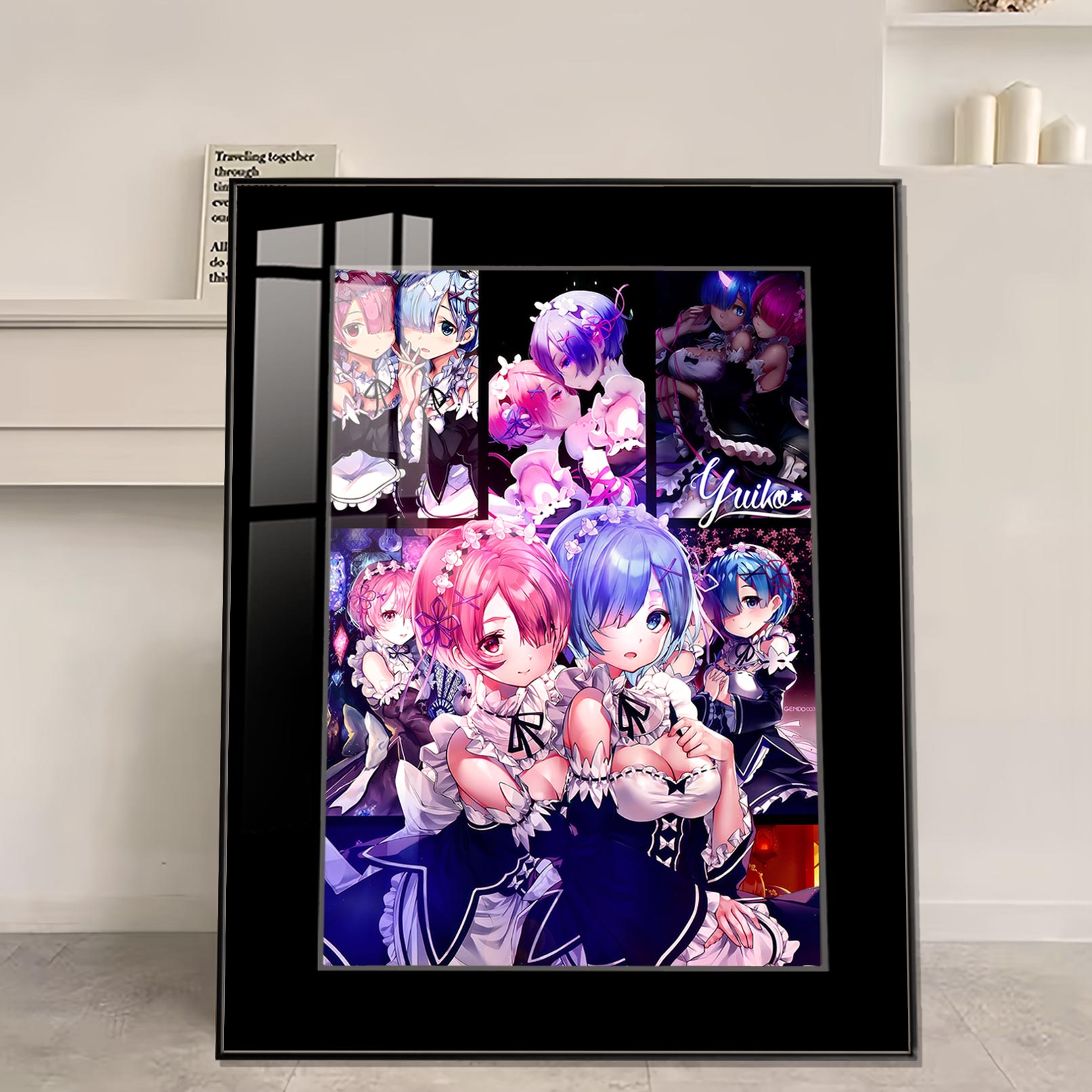 【週邊】橘子工作室－Re:從零開始的異世界生活 蕾姆 拉姆 切片海報 裝飾畫