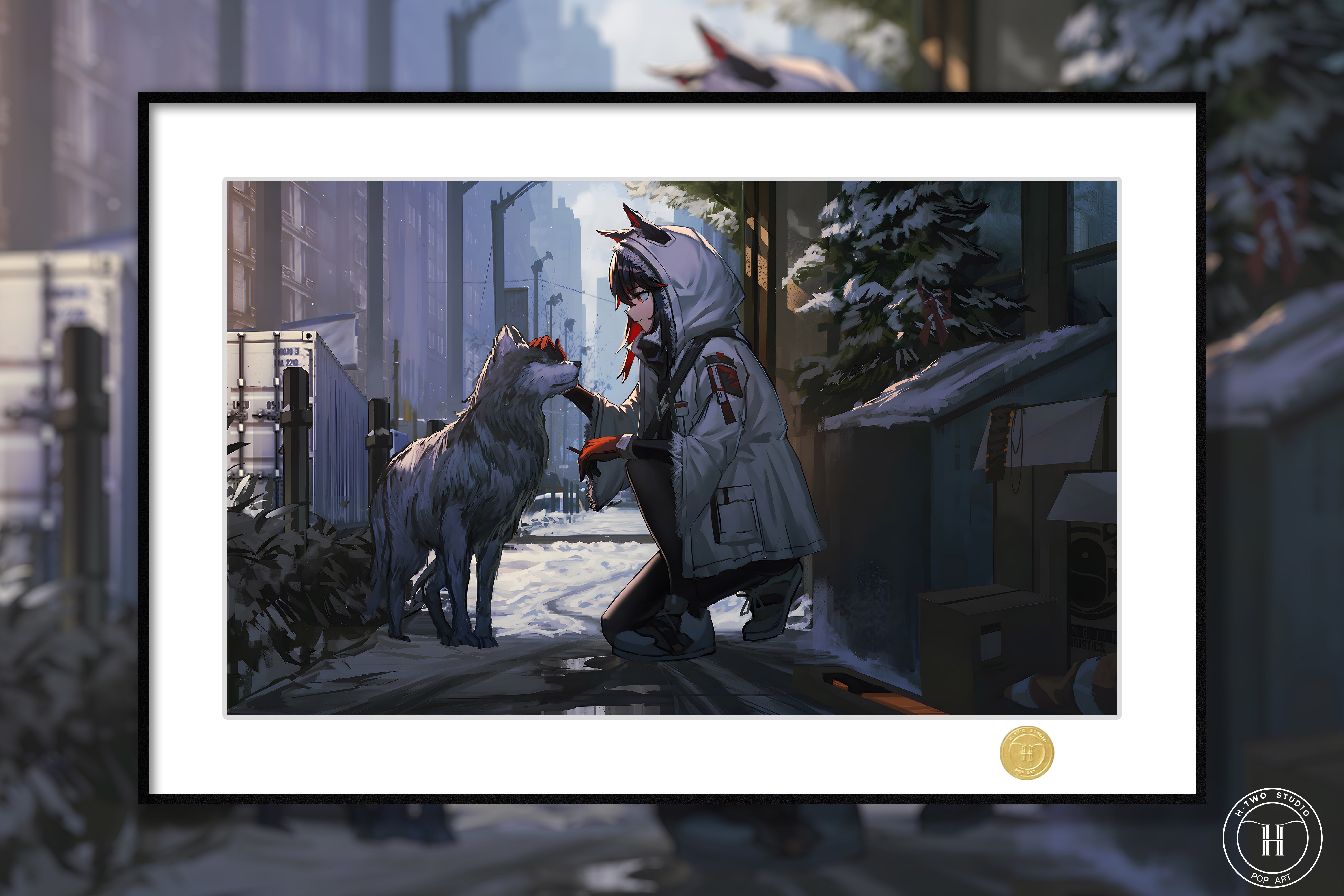 【週邊】H2工作室-德狗 明日方舟德州Arknights裝飾畫