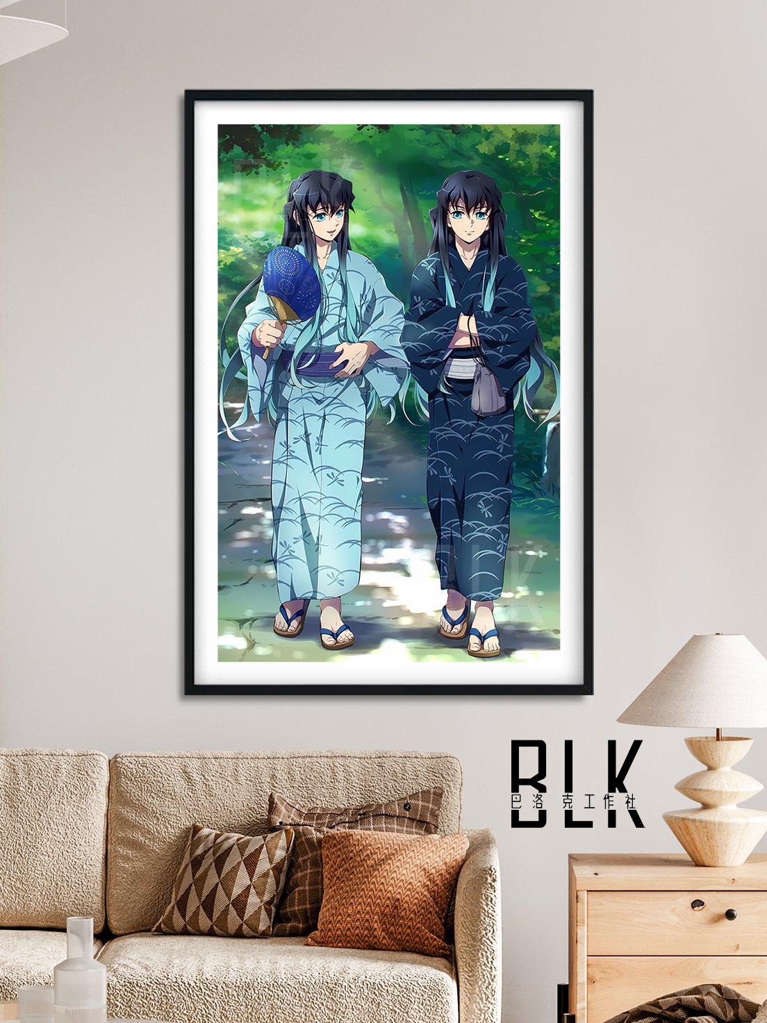 【週邊】巴洛克-時透兄弟鬼滅之刃無限城篇霞柱時透無一郎鬼殺隊動漫裝飾畫