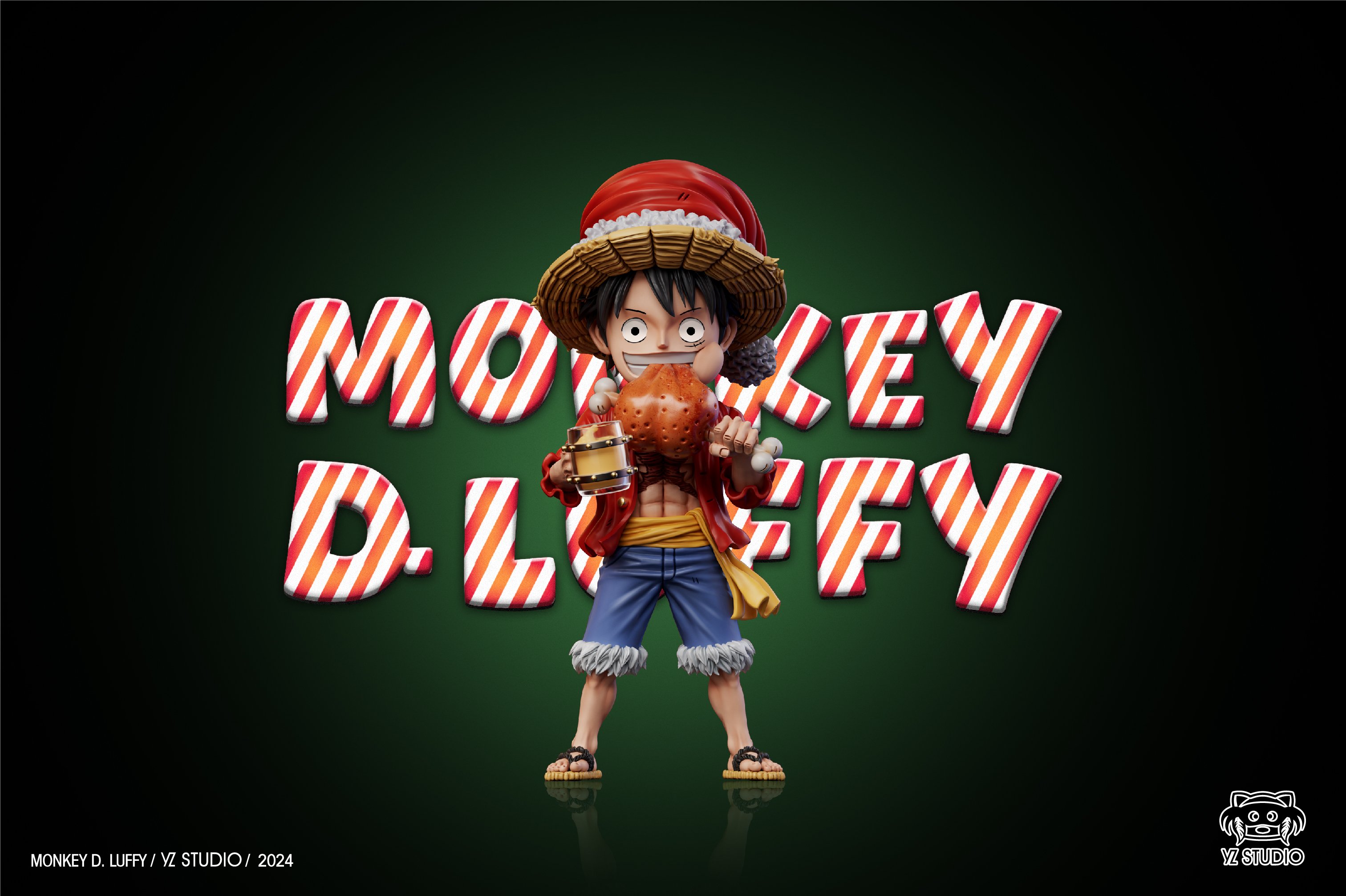 【海賊王】YZ工作室-扉頁造型系列 第十四彈 聖誕路飛