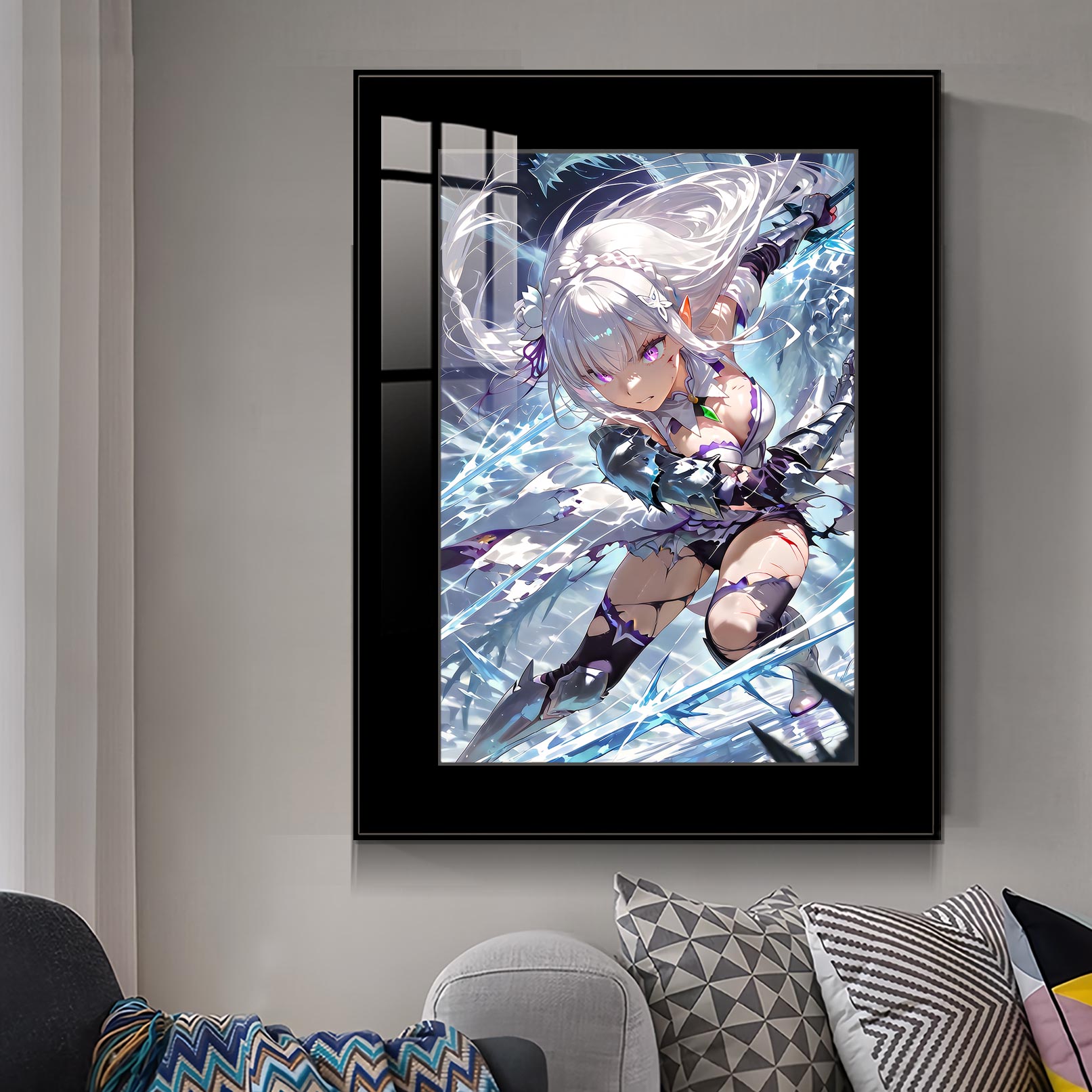 【週邊】橘子工作室－Re:從零開始的異世界生活 戰鬥姿態 愛蜜莉雅 裝飾畫