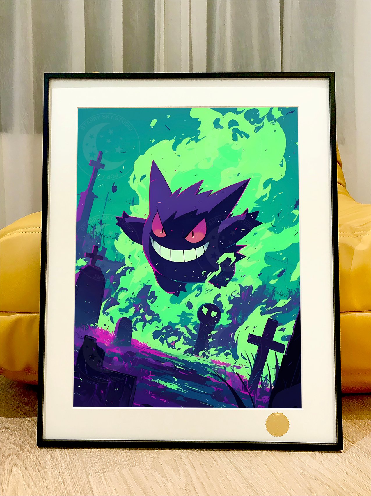 【週邊】星空工作室－寶可夢 幽靈耿鬼 裝飾畫