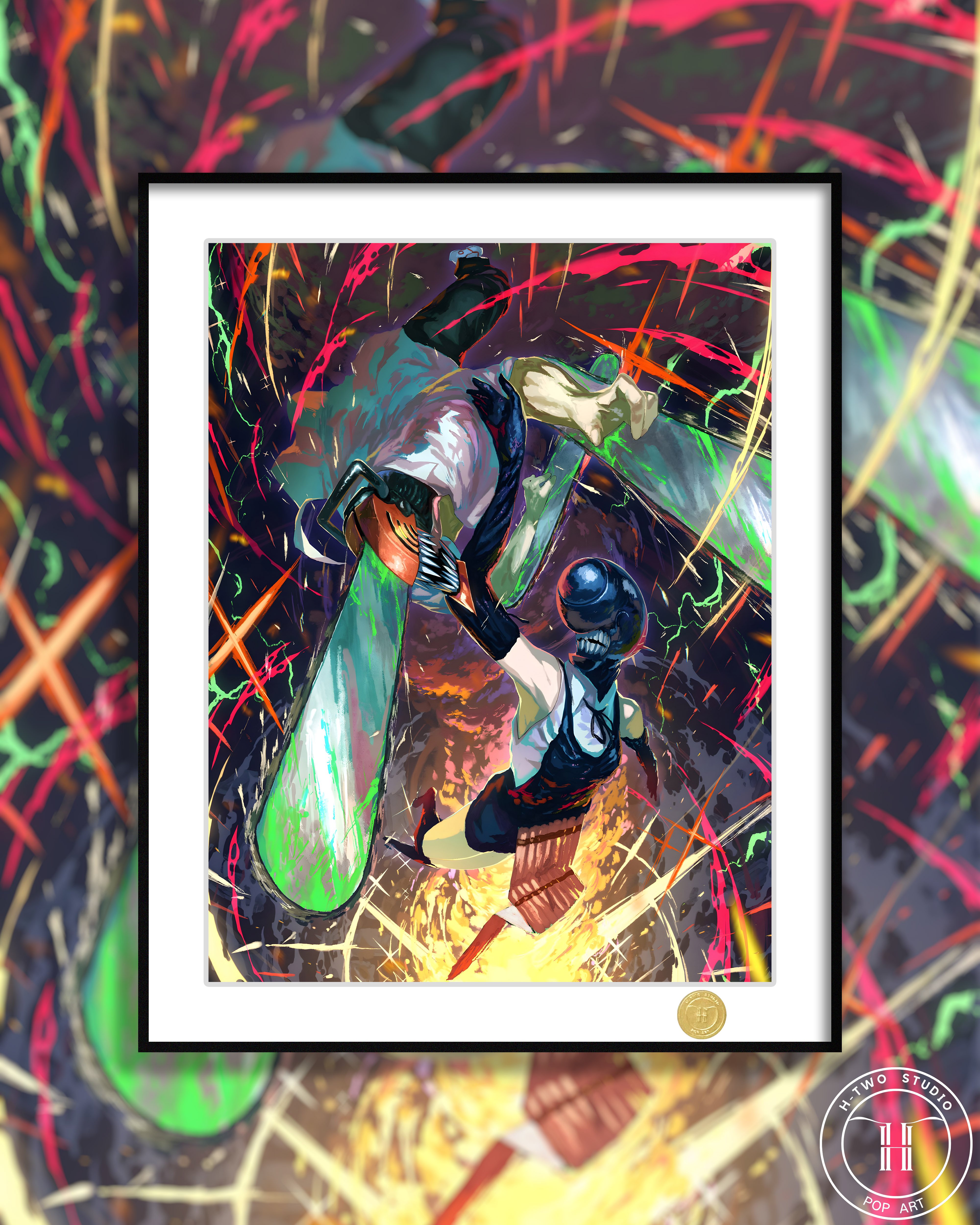 【週邊】H2工作室-電次蕾塞 電鋸人蕾塞篇鏈鋸人炸彈惡魔動畫二次元裝飾畫