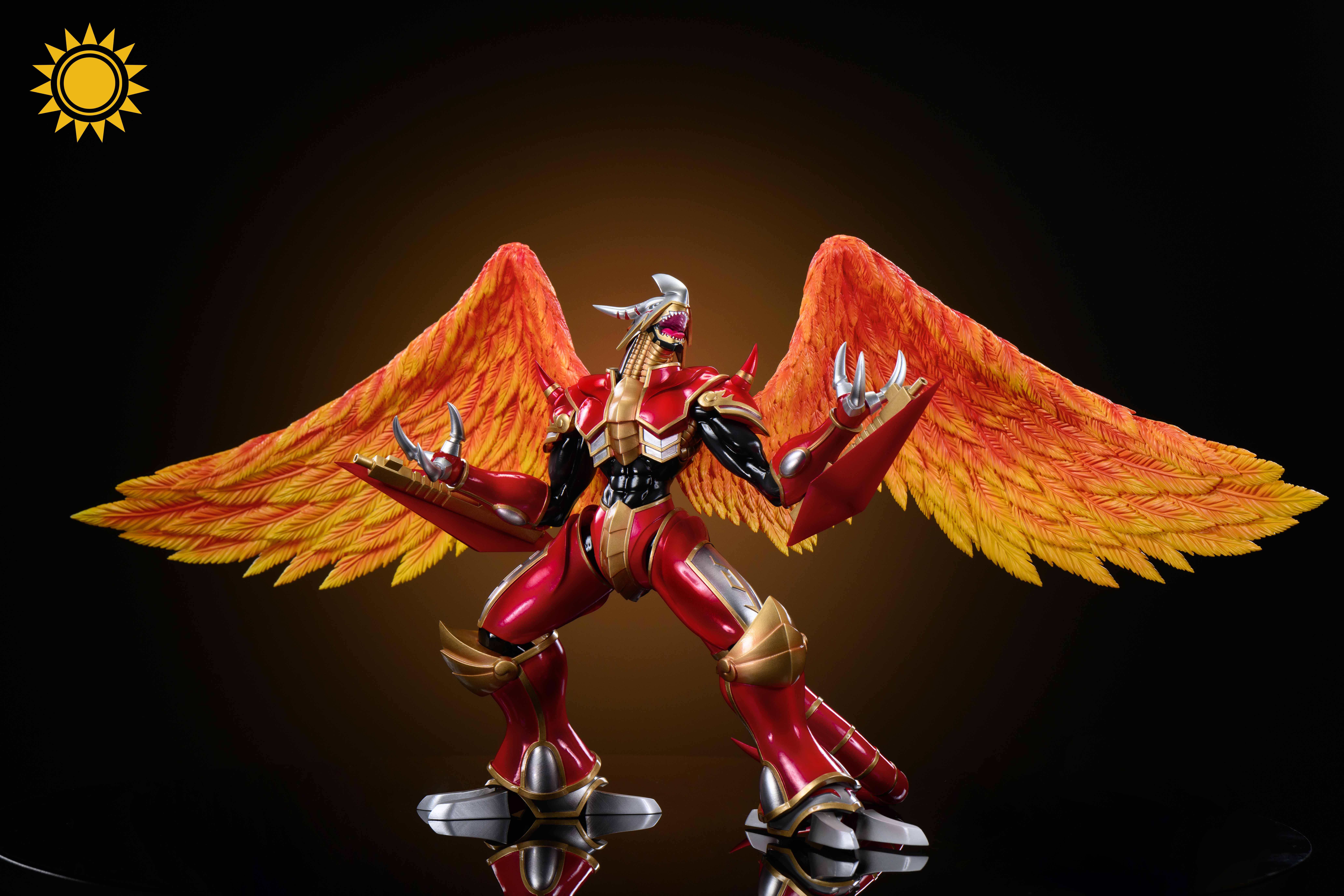 【數碼寶貝】太陽模玩-炎龍獸 銀狼獸