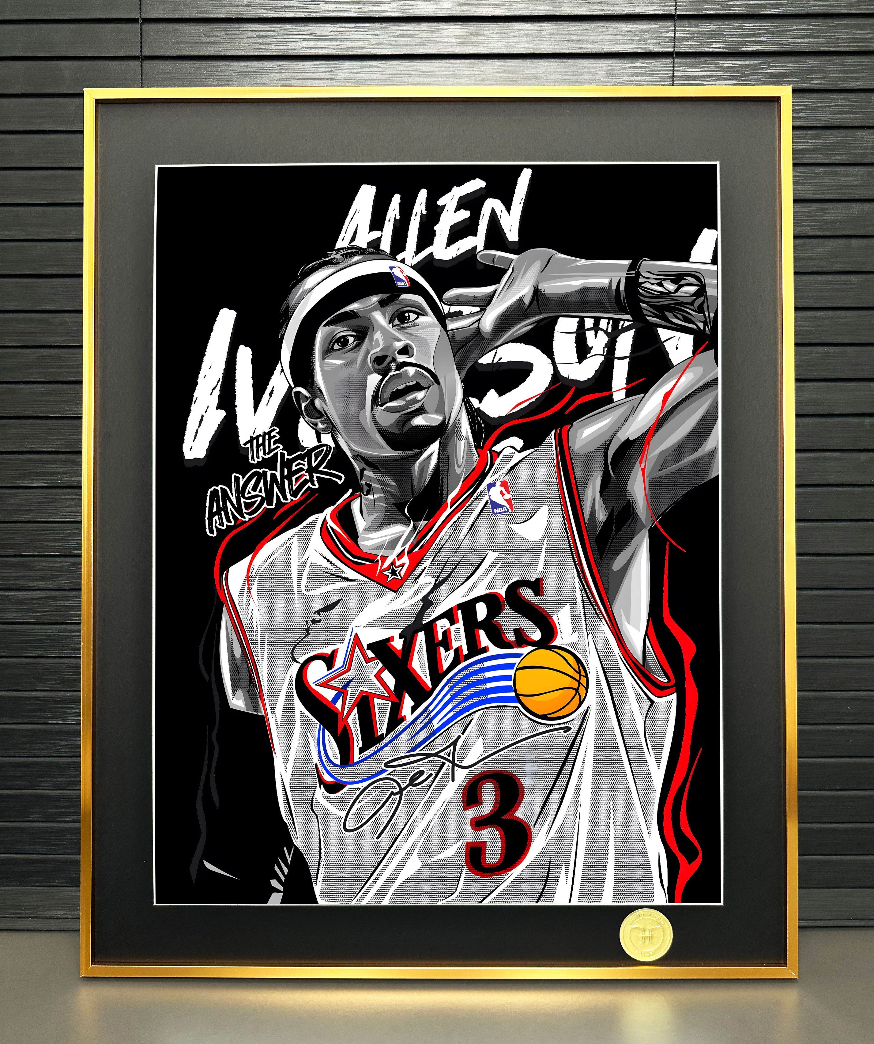 【週邊】H2工作室-阿倫艾佛森 NBA費城76人答案艾佛森Iverson裝飾畫