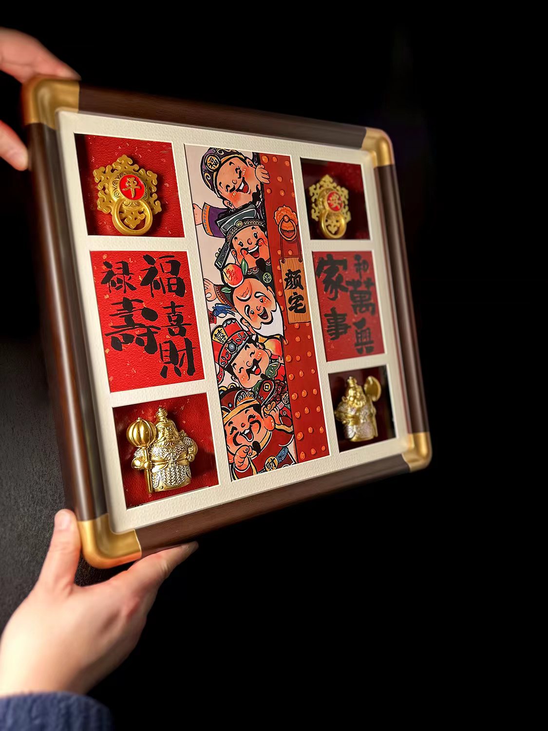 【週邊】千鳥社-福祿壽喜財新年禮物財神門神裝飾畫