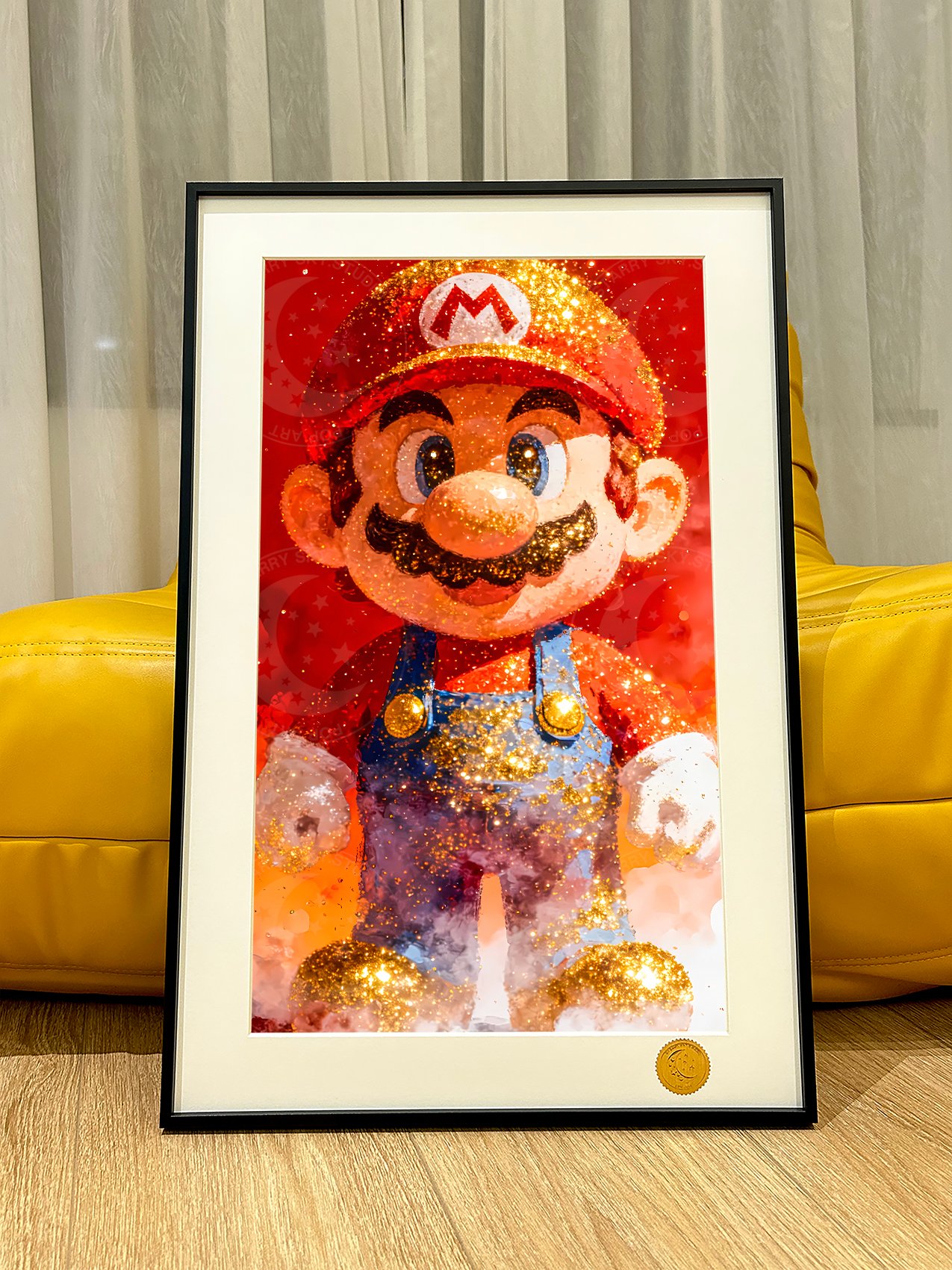【週邊】星空工作室－金色馬里奧A/B版 裝飾畫