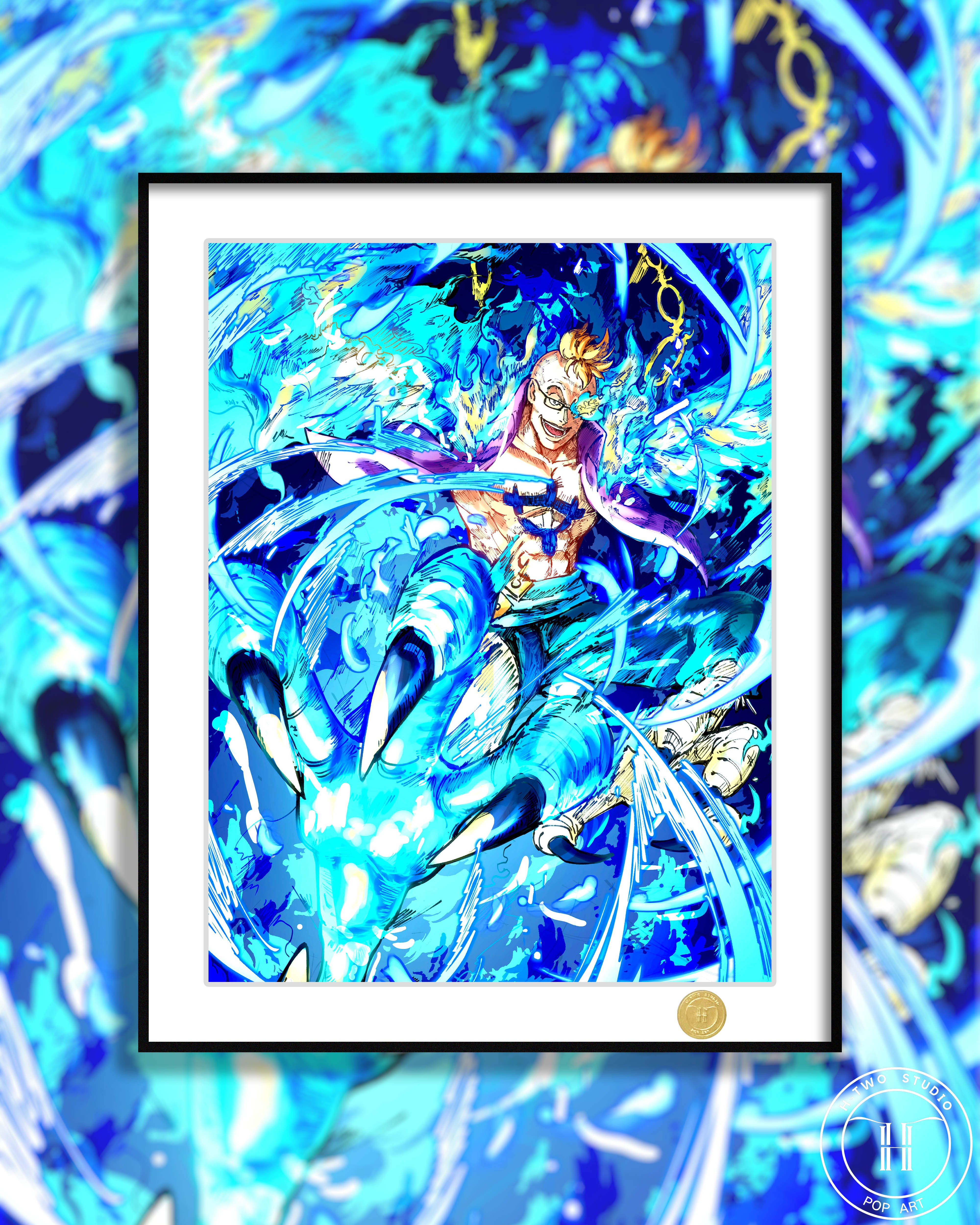【週邊】H2工作室－海賊王 不死鳥 馬爾科 裝飾畫