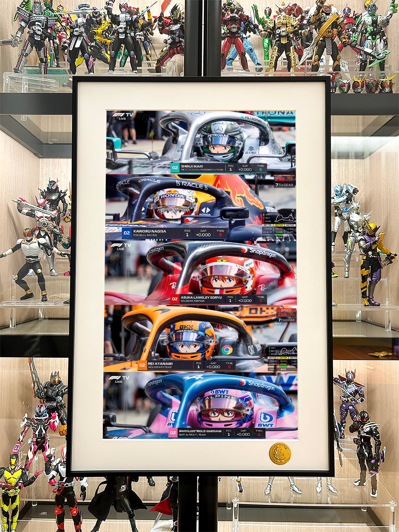 【週邊】星空工作室－新世紀福音戰士 EVA賽車手 裝飾畫