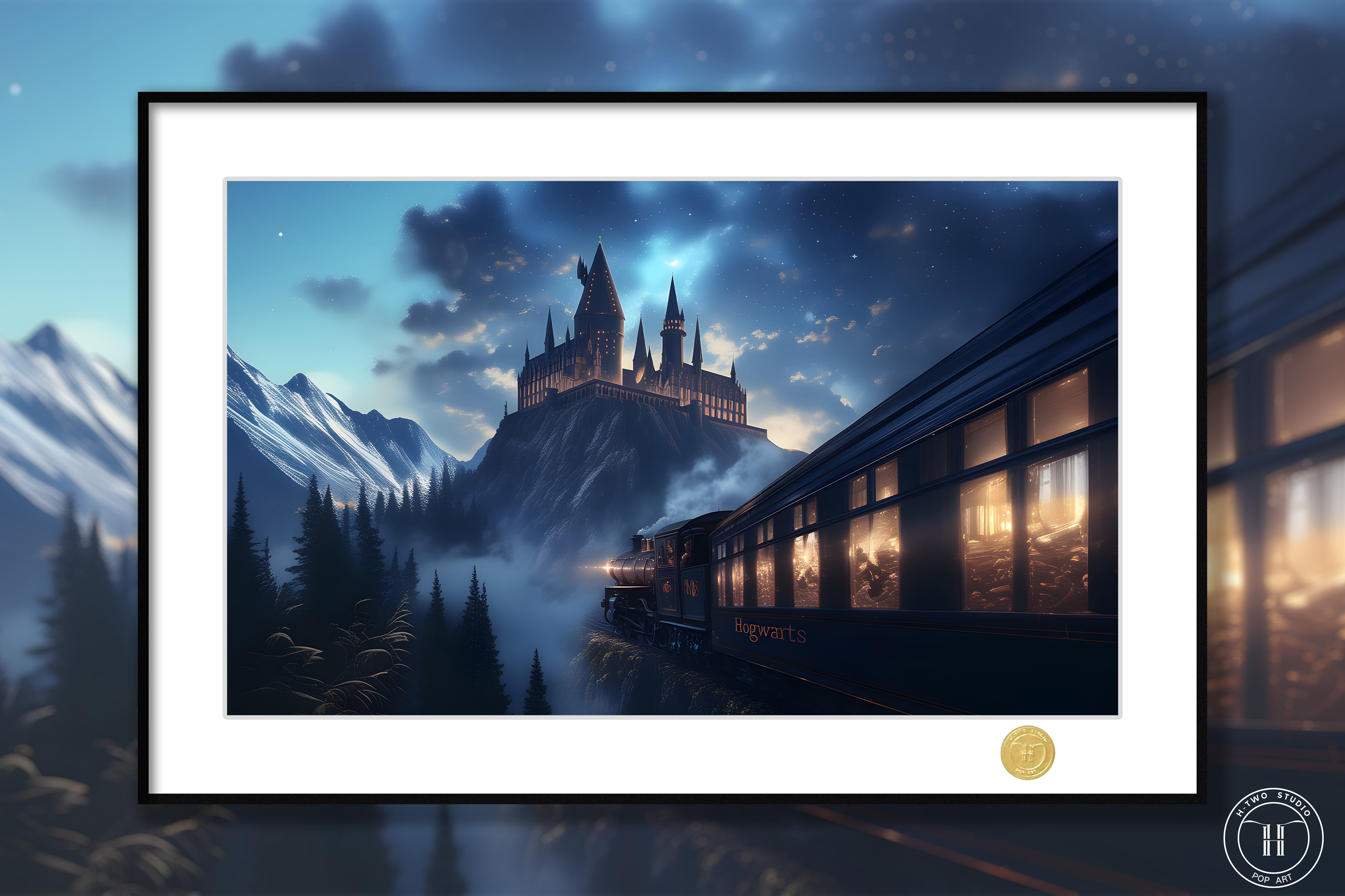 【週邊】H2工作室－哈利波特 出發霍格沃茨 裝飾畫