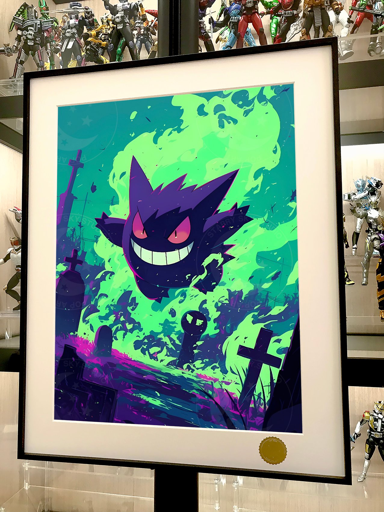 【週邊】星空工作室－寶可夢 幽靈耿鬼 裝飾畫