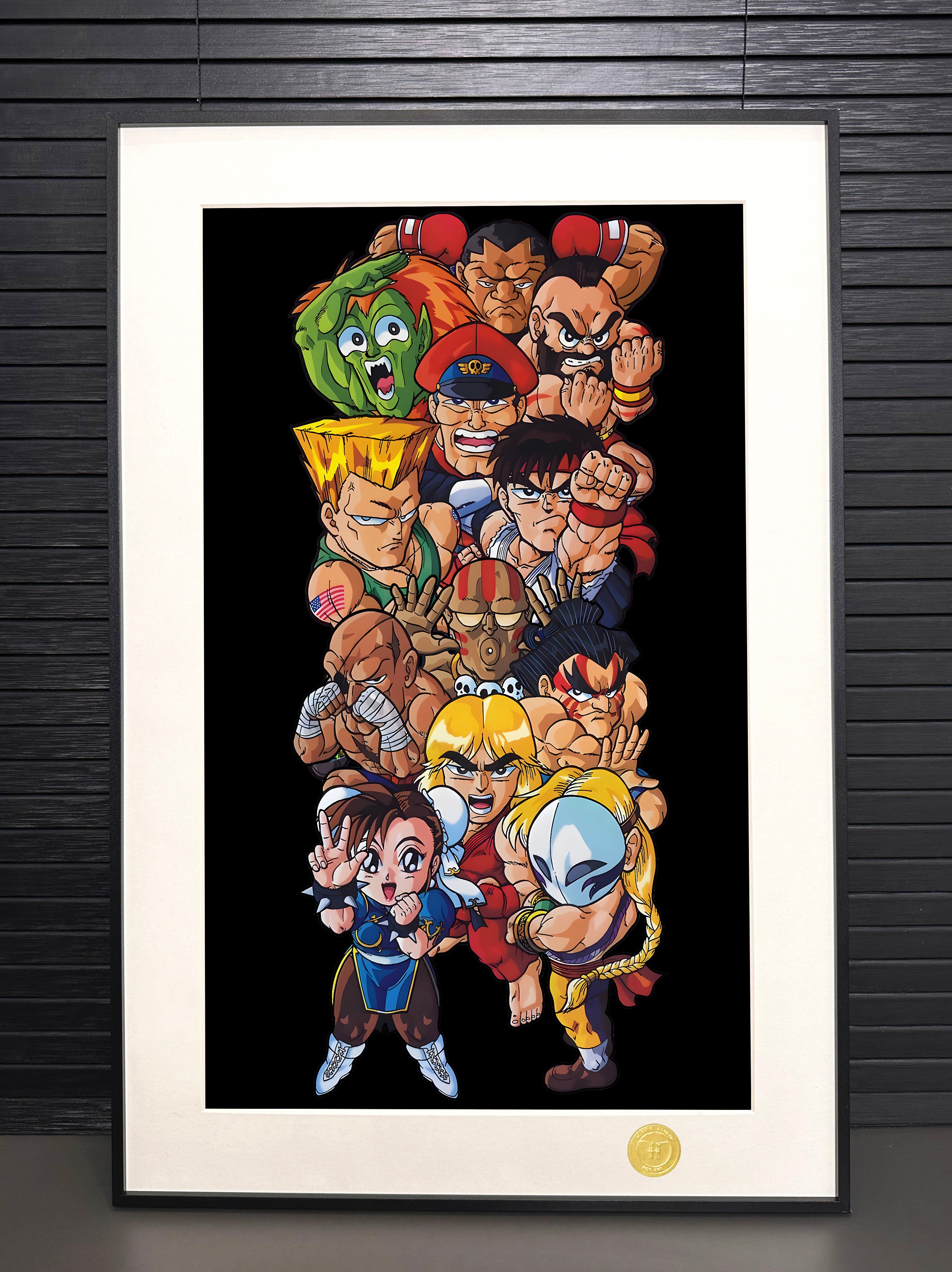 【週邊】H2工作室-Q版街頭霸王 春麗隆肯維加古烈巴洛克布蘭卡裝飾畫