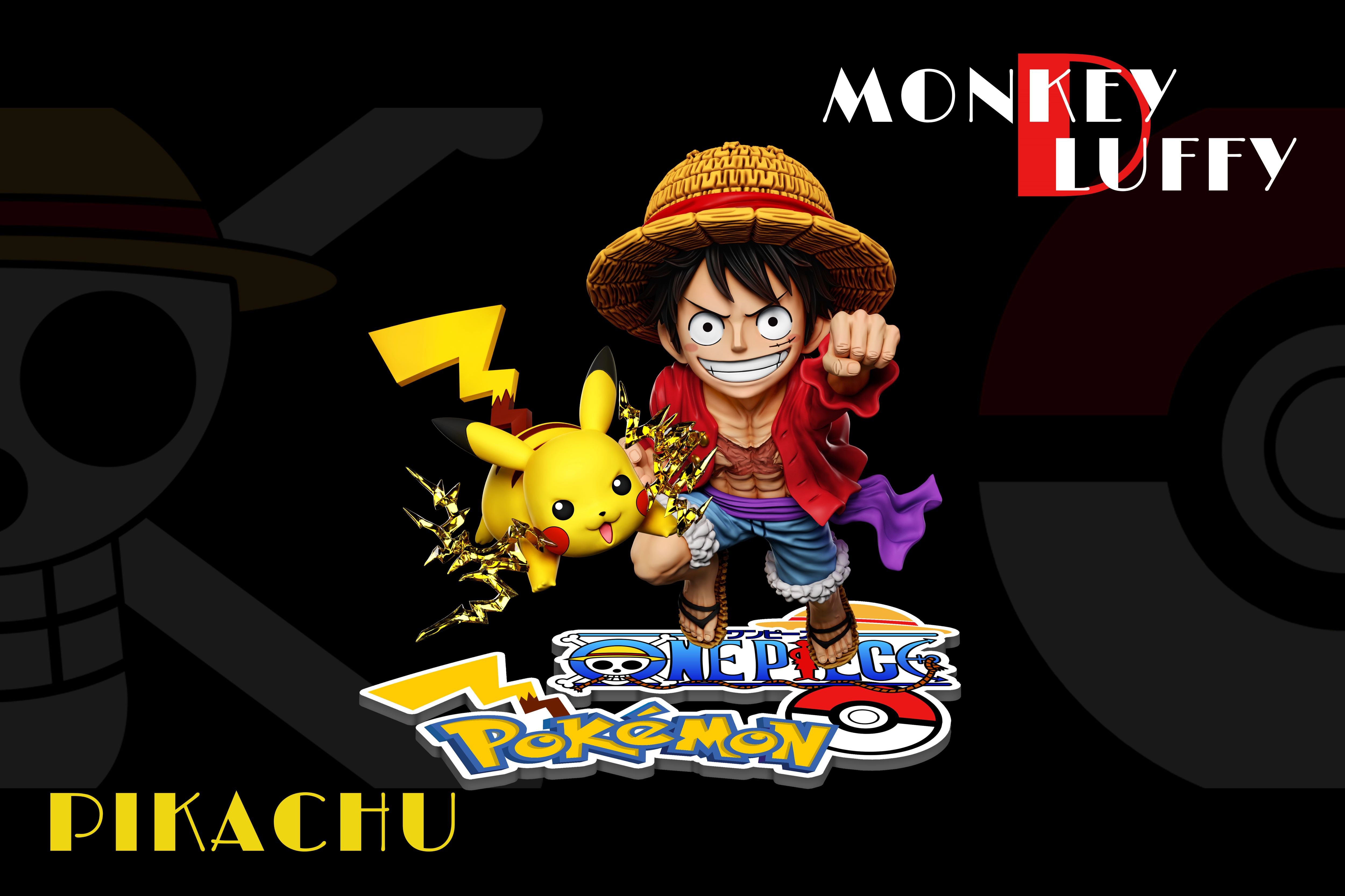 【海賊王】A+研究所-路飛共鳴系列 皮卡丘&魯夫