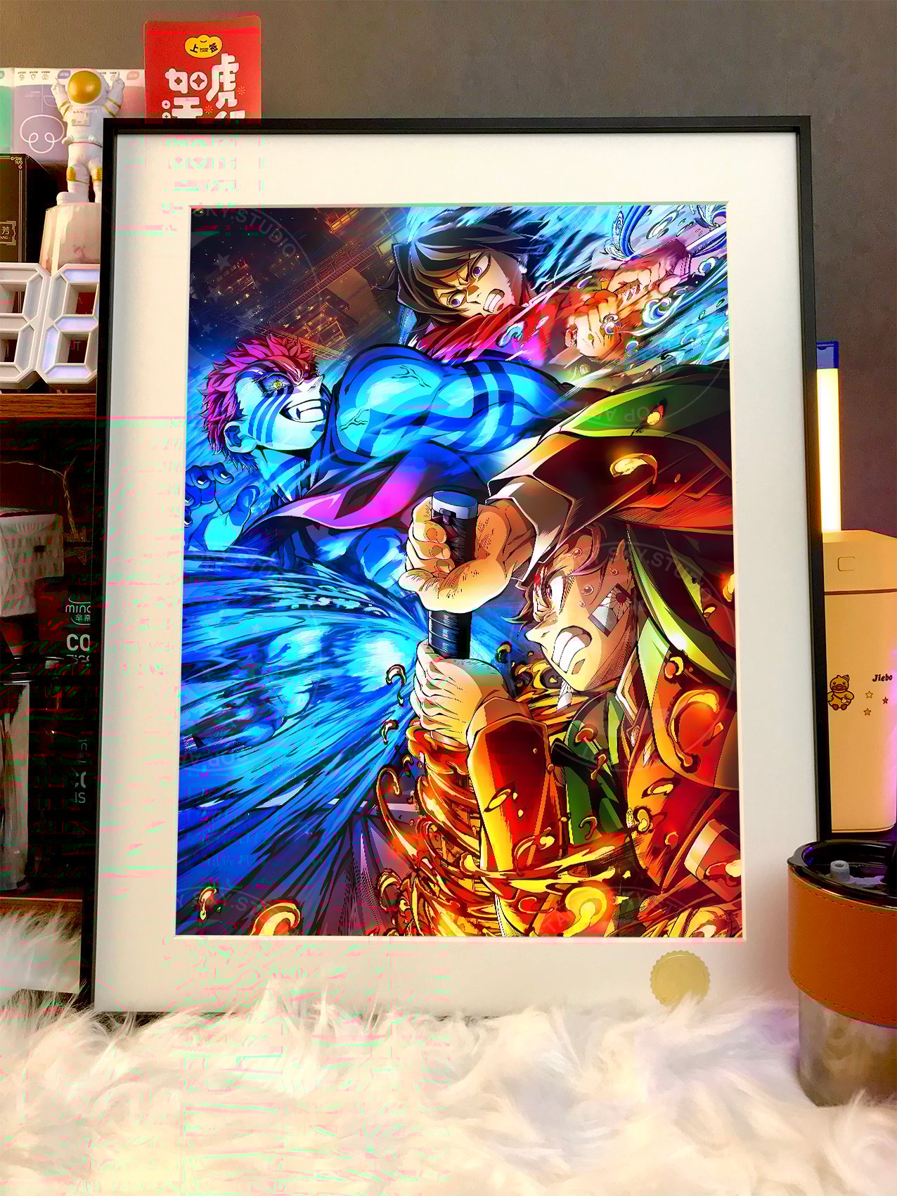 【週邊】星空工作室-鬼滅無限城 鬼滅之刃 無限城篇 炭治郎富岡義勇猗窩座動漫二次元裝飾畫