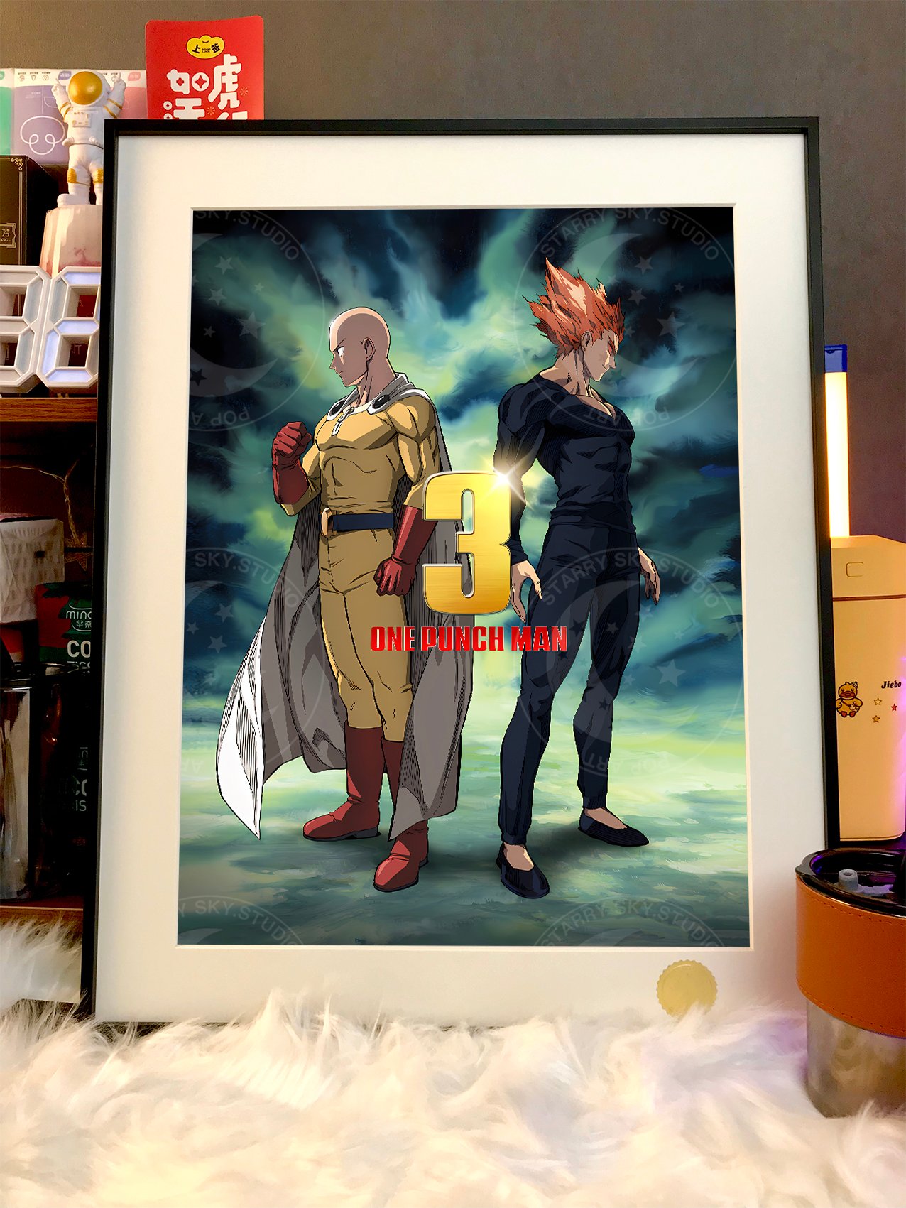 【週邊】星空工作室-埼玉餓狼 一拳超人第三季一擊男ONEPUNCHMAN動畫裝飾畫