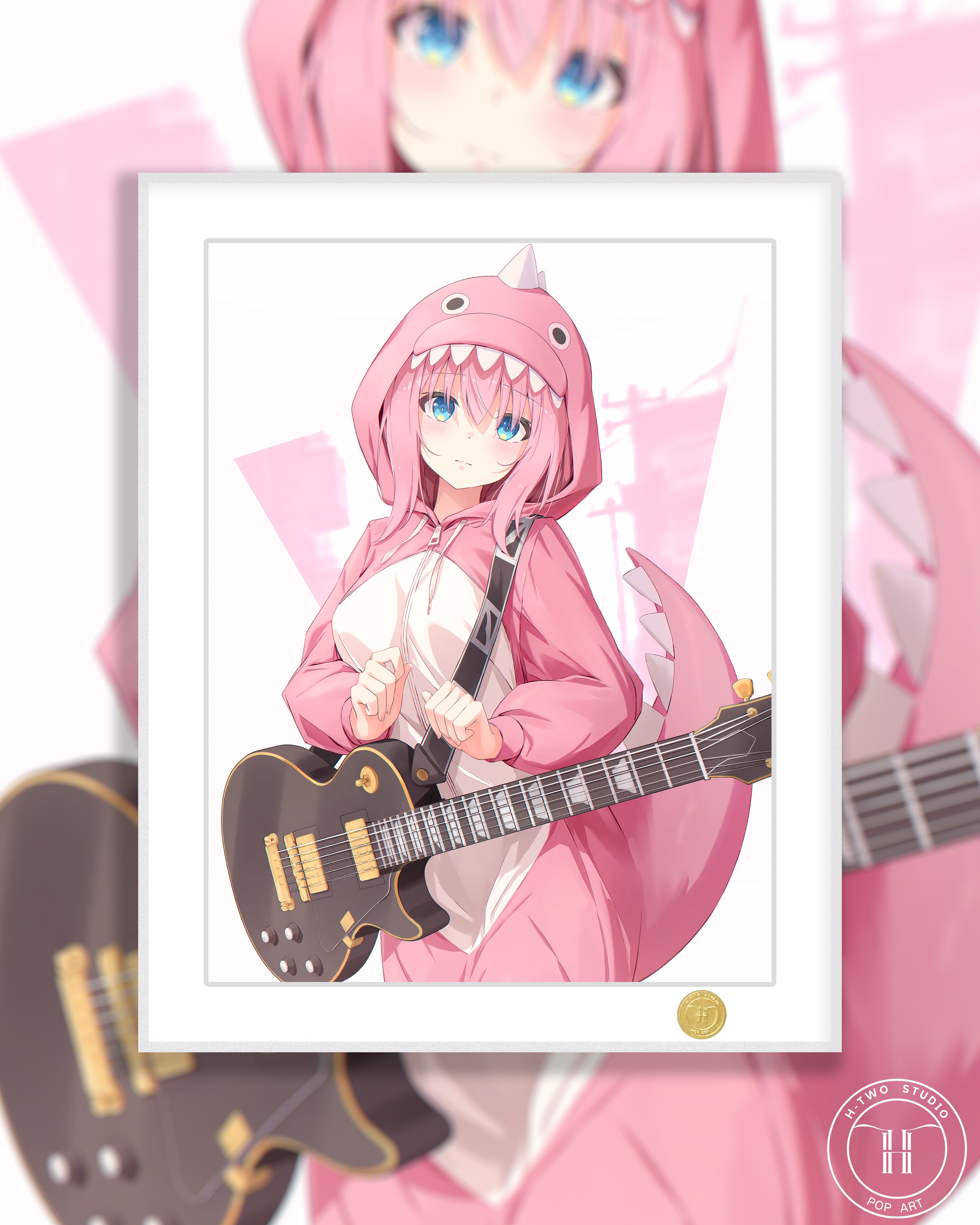 【週邊】H2工作室-睡衣波奇醬 孤獨搖滾後藤獨後藤一里裝飾畫