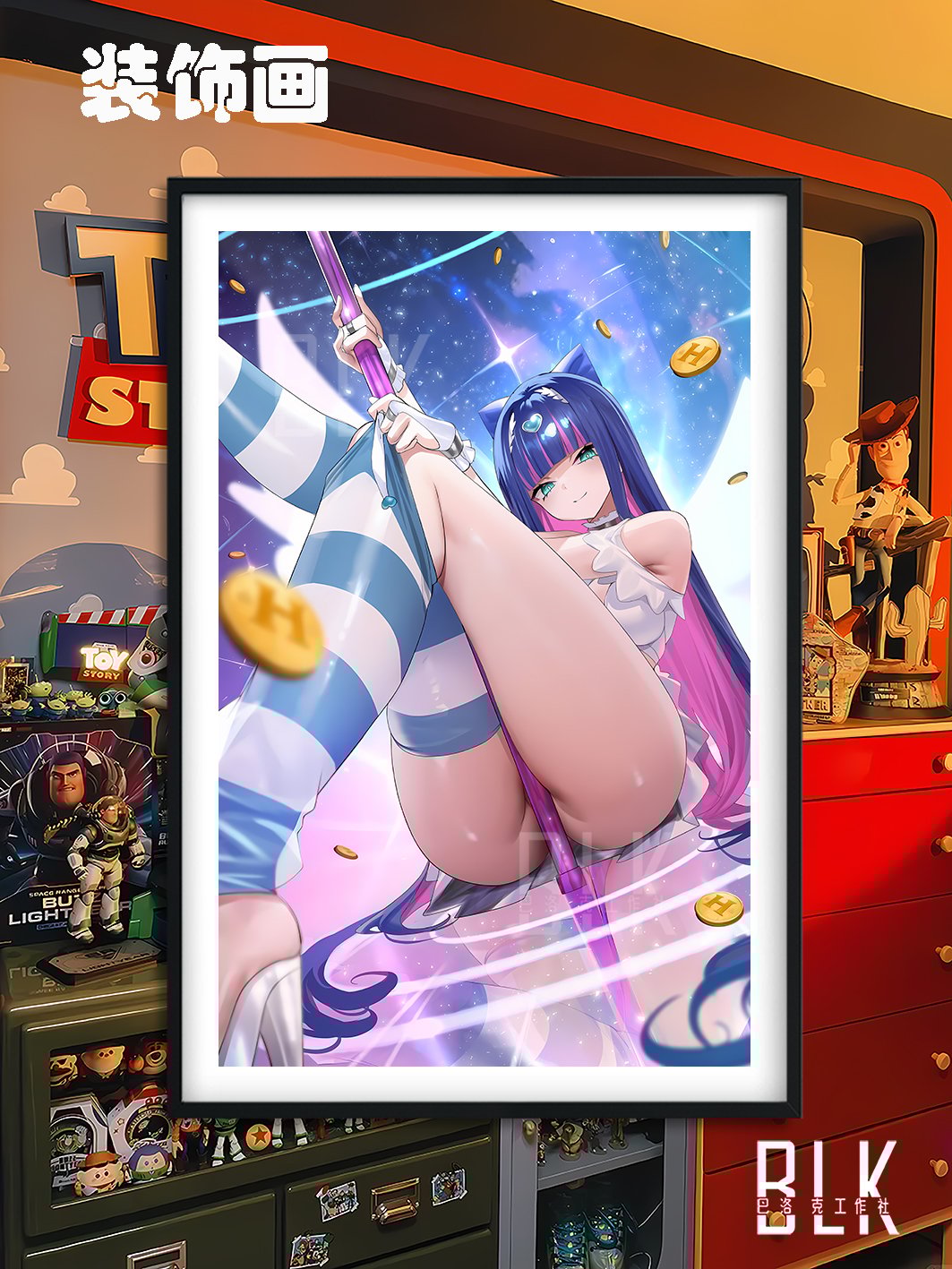 【週邊】巴洛克-吊帶襪天使史朵巾Stocking潘迪Panty遊戲動漫裝飾畫