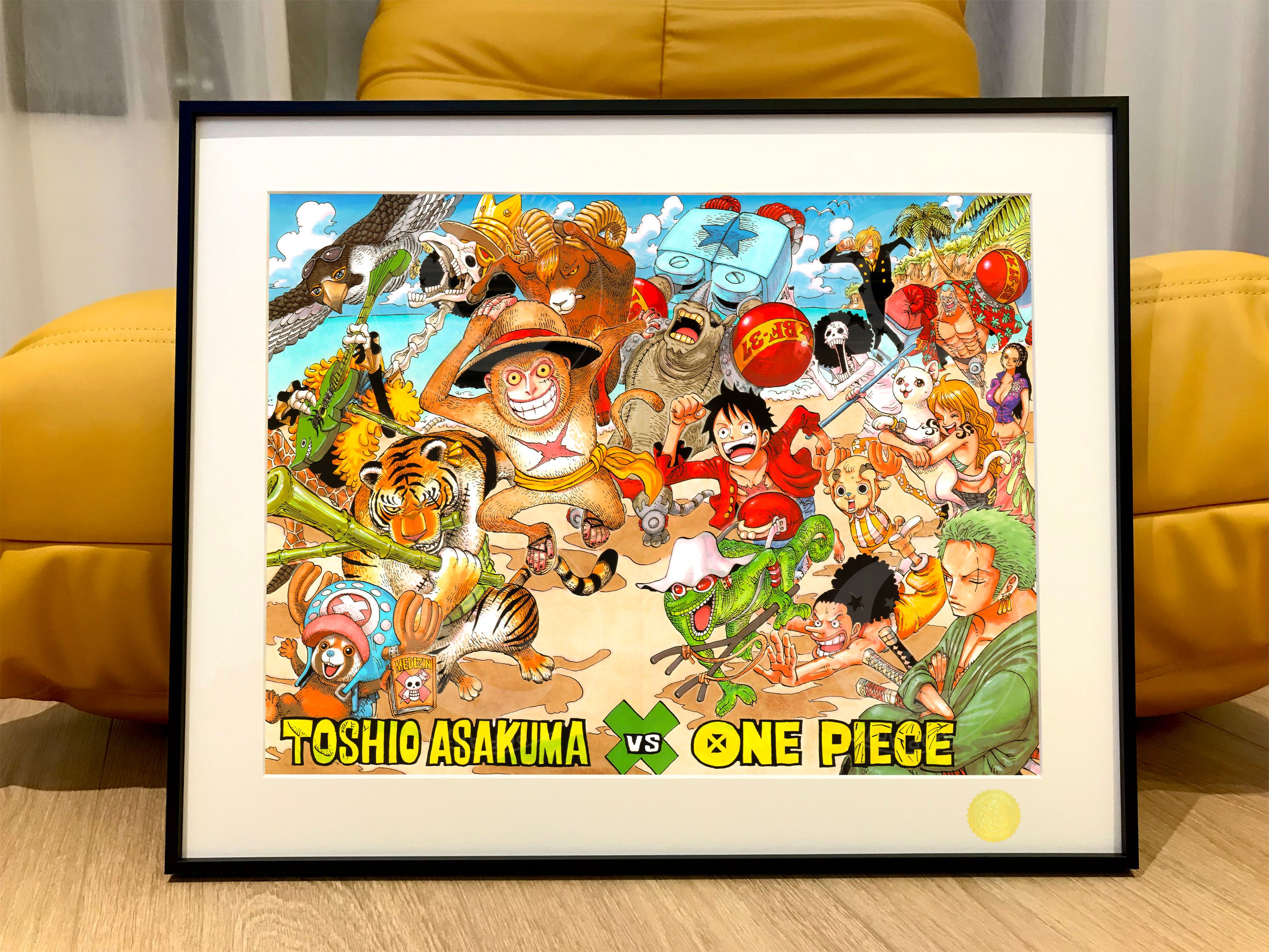 【週邊】星空工作室-草帽團動物園 海賊王op路飛娜美索隆動畫二次元裝飾畫