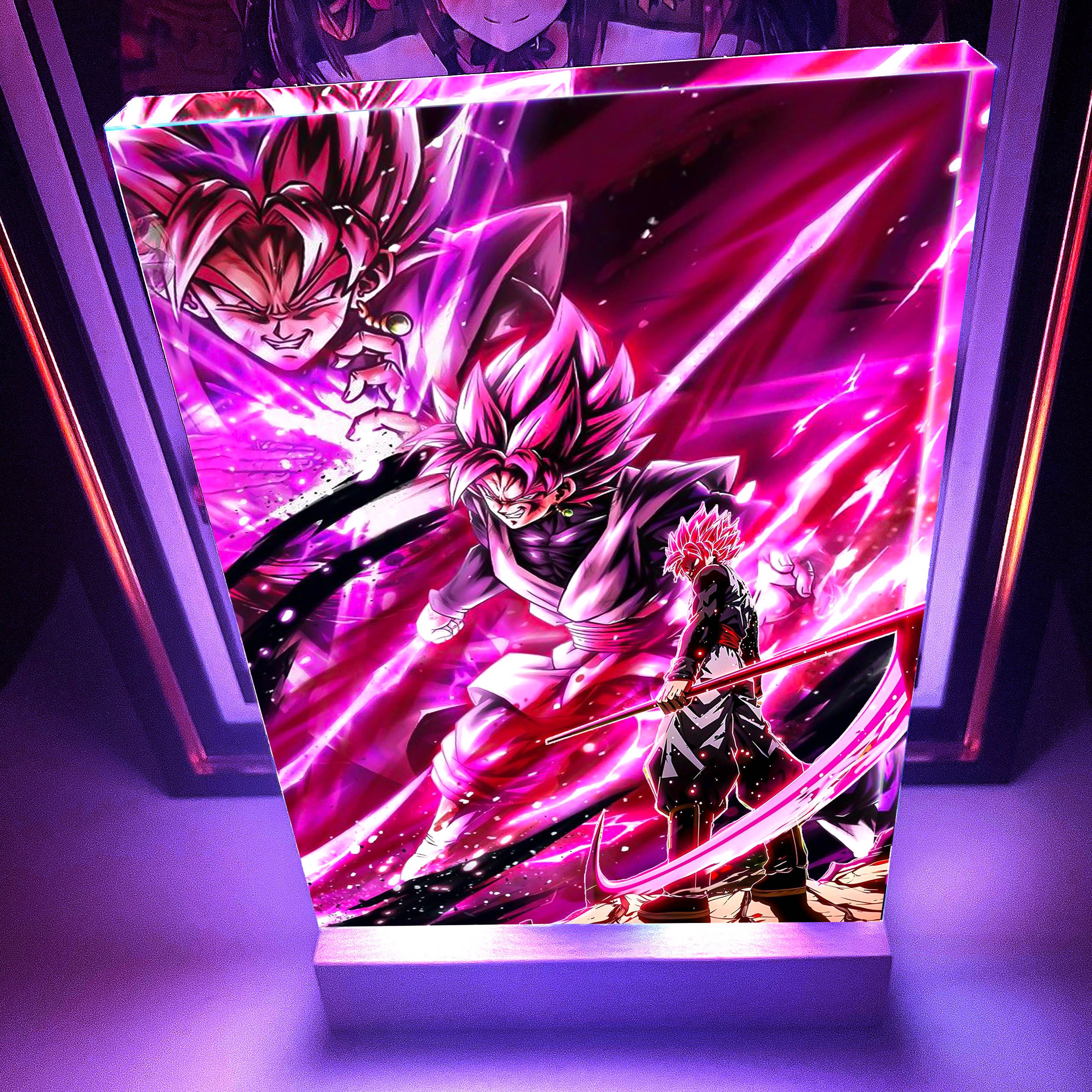 【週邊】阿喵畫社-超級賽亞人桃紅發光卡磚