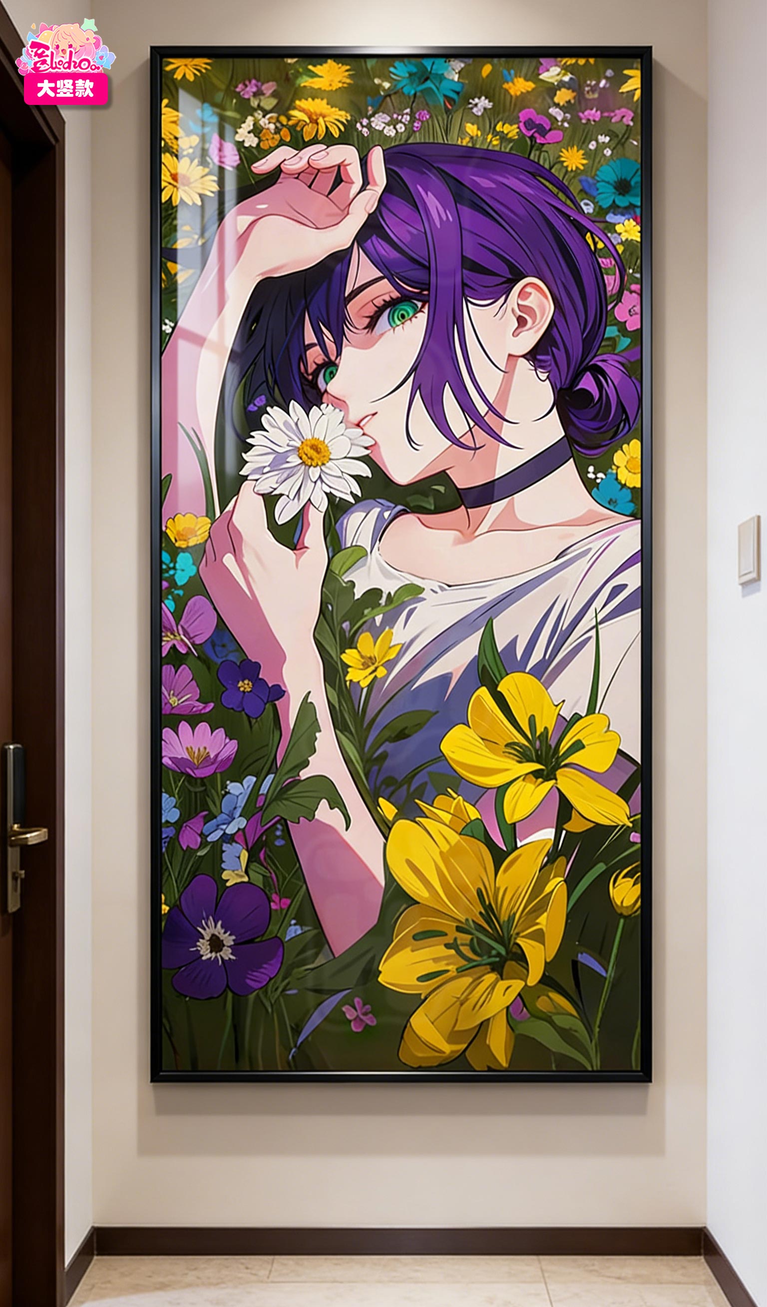 【週邊】阿喵畫社－電鋸人 雛菊 花海蕾塞 大竪款 裝飾畫